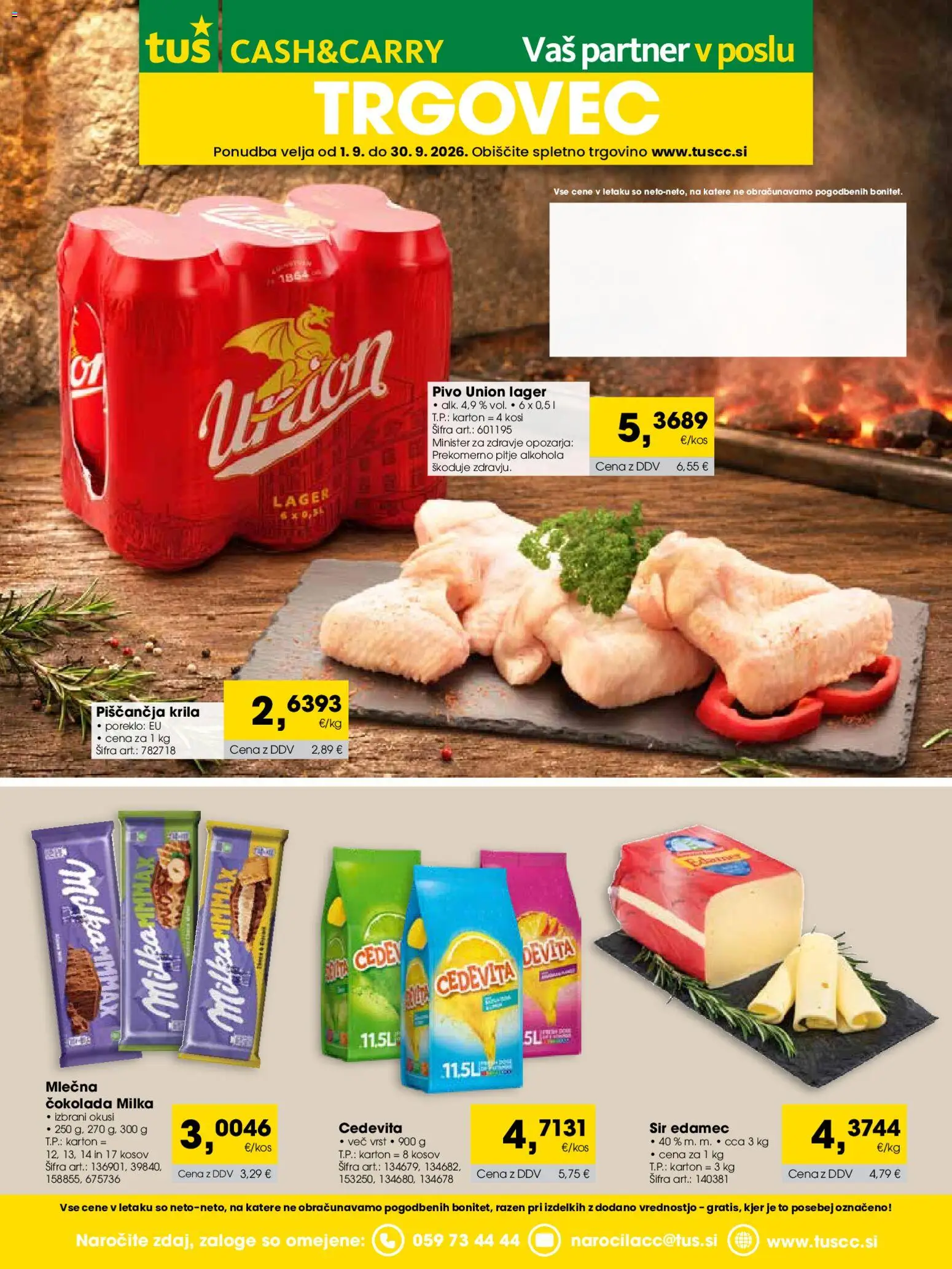 Novi Tuš katalog ponudbe – veljaven od 01.09.2026 | Stran: 1