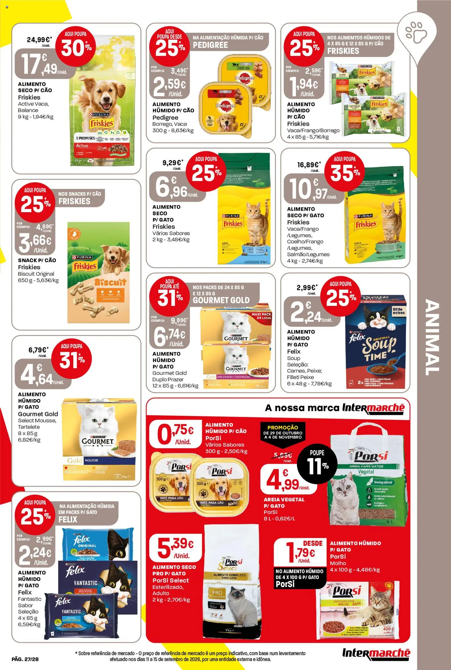 Intermarché folheto Contact │ válido de 29/10/2026 | Página: 27 | Produtos: Areia, Frango, Base, Snacks