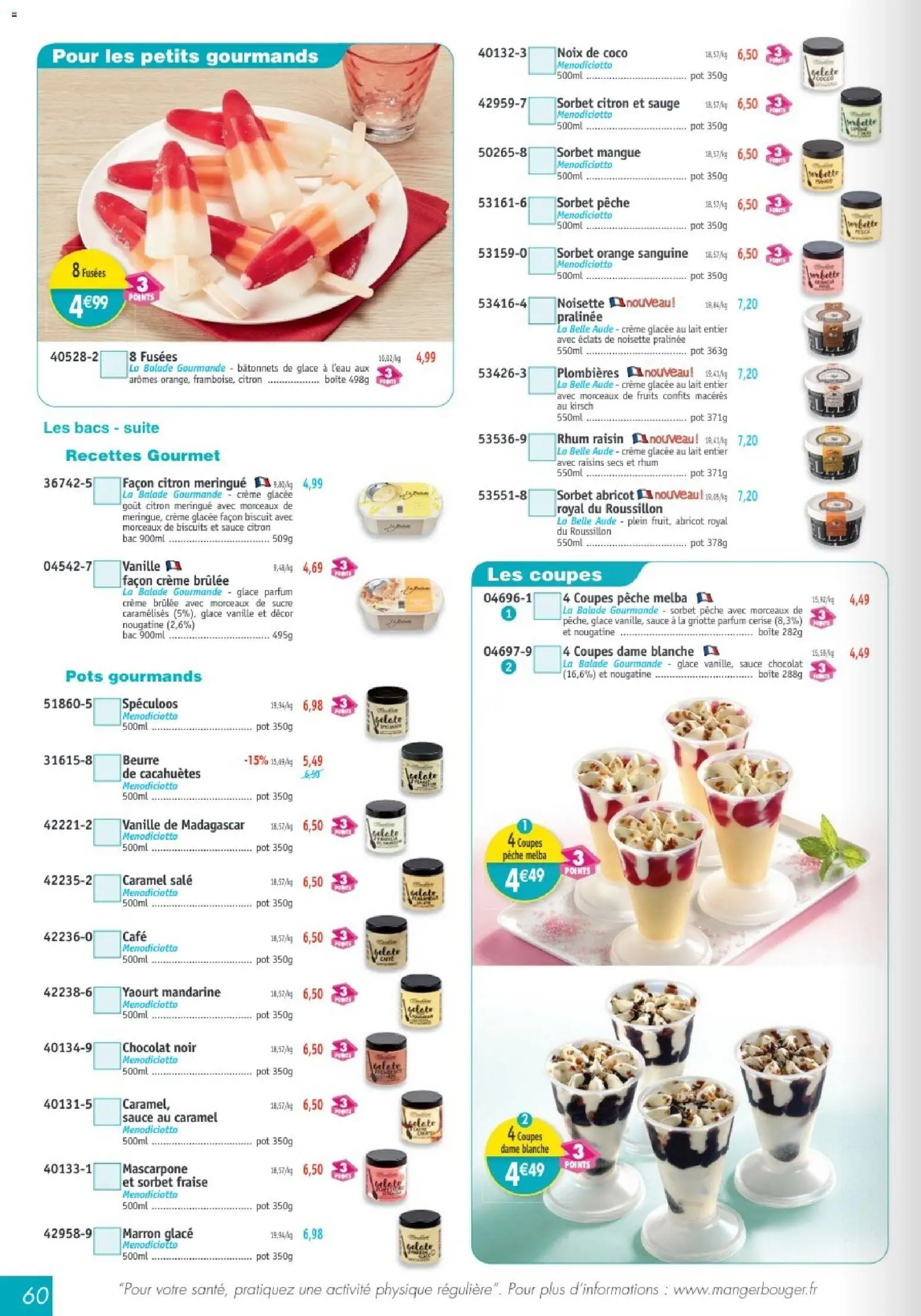 {H1} | Page: 60 | Produits: Mangue, Noix de coco, Rhum, Mascarpone