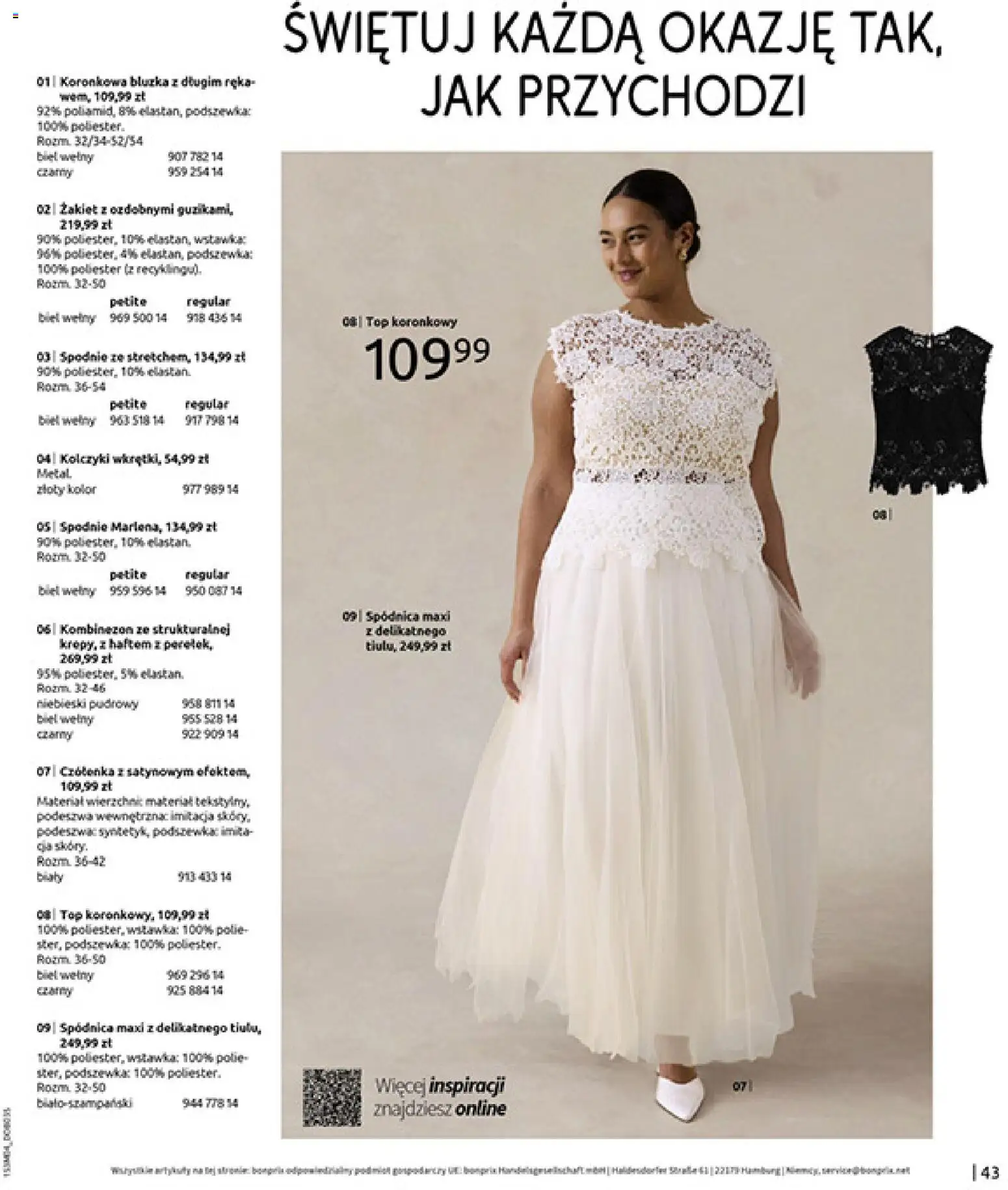 BonPrix Katalog od 30.03.2026 | Strona: 45 | Produkty: Bluzka, Top, Kombinezon, Spodnie