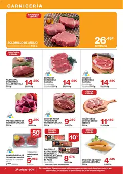 Vista previa Supercor Canarias válido desde el 13/08/2026 | Página: 4 | Productos: Lomo, Entrecot, Lomo de cerdo, Hamburguesa