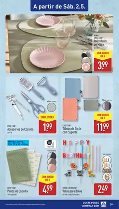 Pré-visualização Aldi folheto válido de 27.04.2026 | Página: 35 | Produtos: Algodão, Mesa, Velas