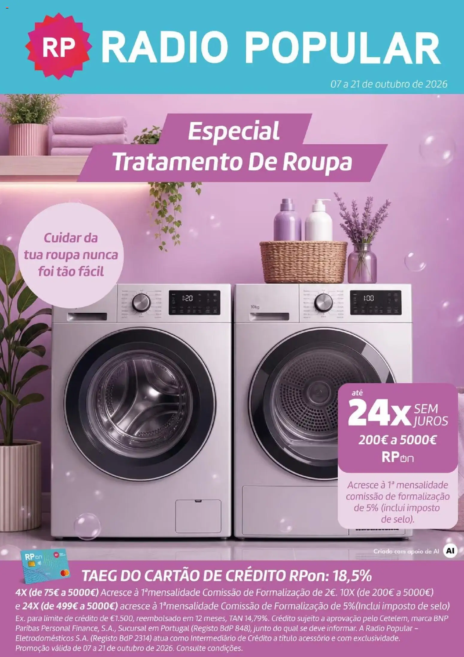 Radio Popular Especial Tratamento De Roupa │ válido de 07/10/2026 | Página: 1 | Produtos: Rádio