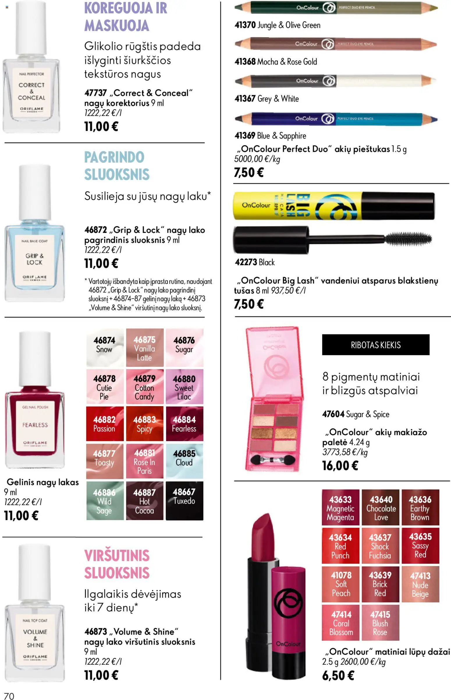 Oriflame akcijos nuo 24.06.2026 | Puslapis: 70 | Prekių: Tušas
