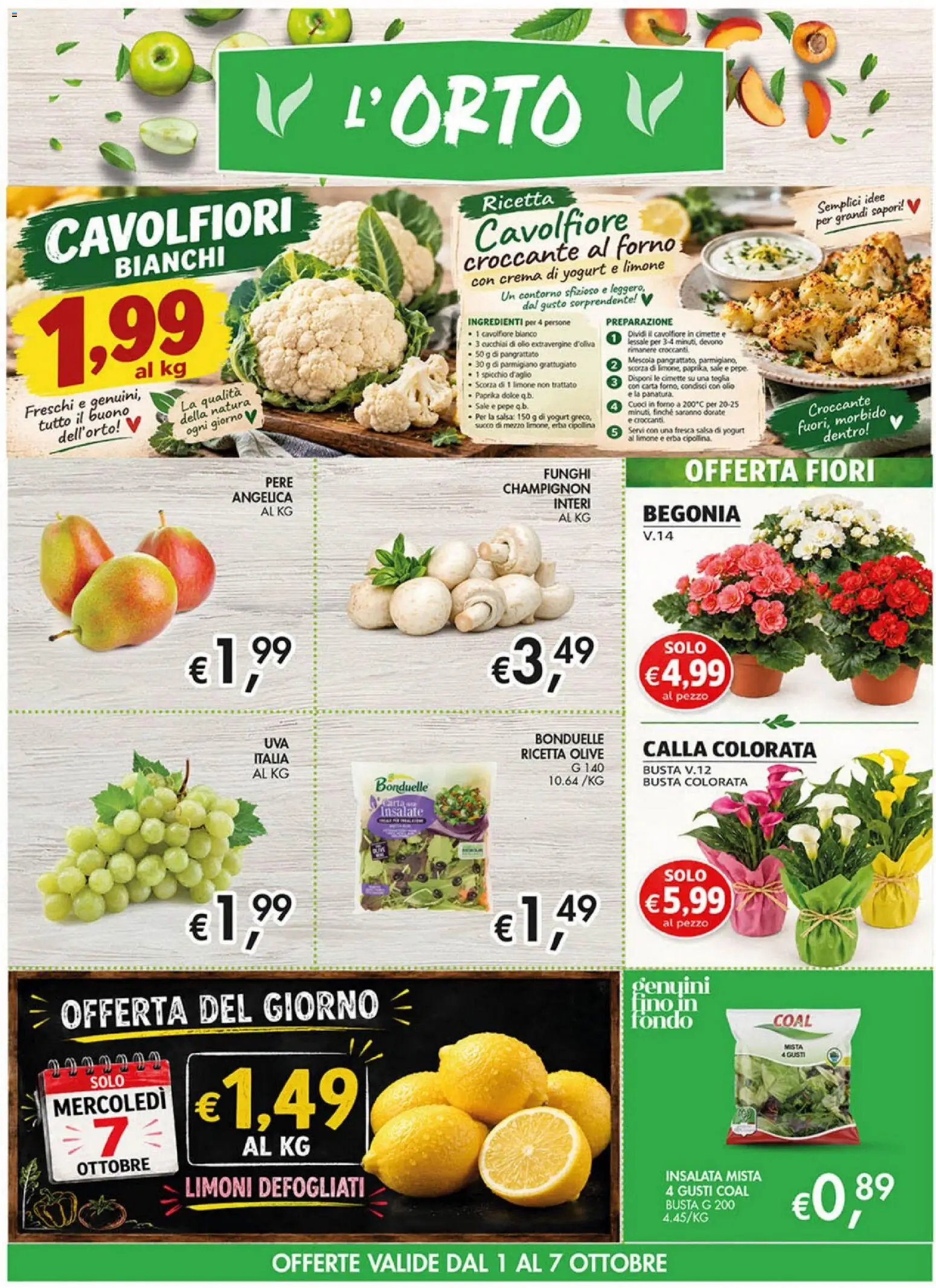Volantino Coal del 24/09/2026 | Pagina: 7 | Prodotti: Insalata, Pepe, Funghi, Cavolfiore