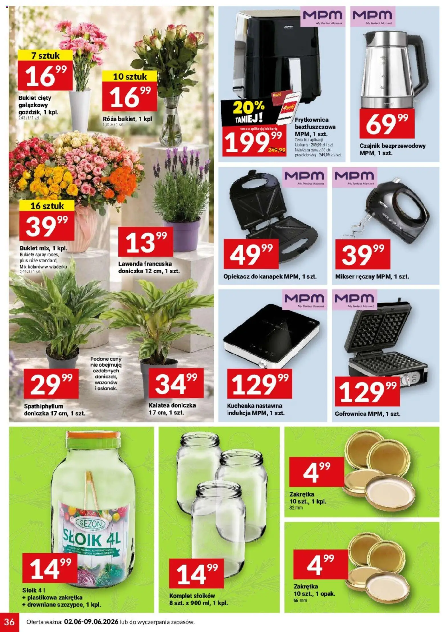Twój Market gazetka od 02.06.2026 | Strona: 36 | Produkty: Karta, Opiekacz, Gofrownica, Doniczka