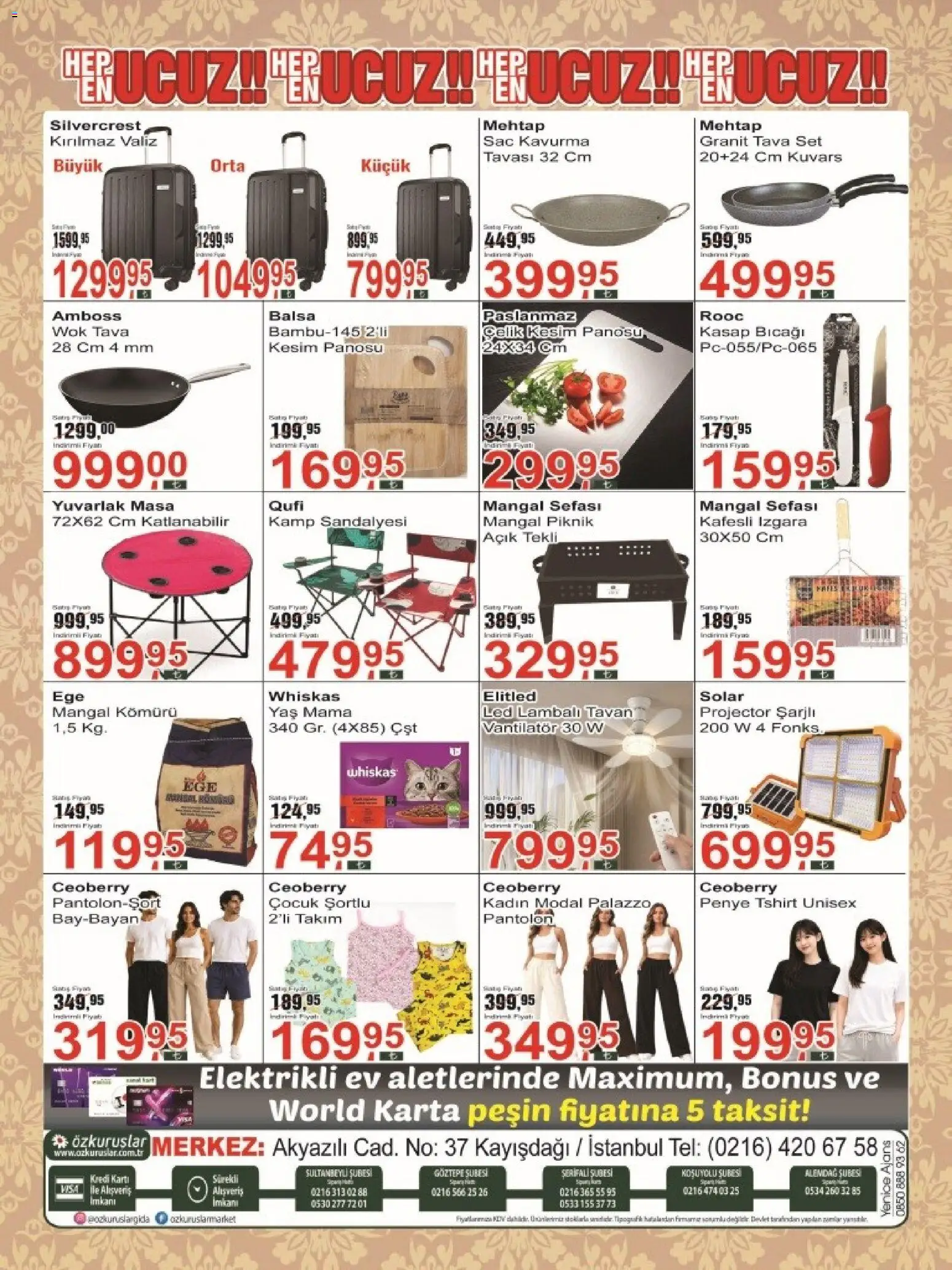 Özkuruşlar Katalog - 21.05.2026 tarihinden itibaren geçerlidir | Sayfa: 16 | Ürünler: Masa, Pantolon, Izgara, Vantilatör