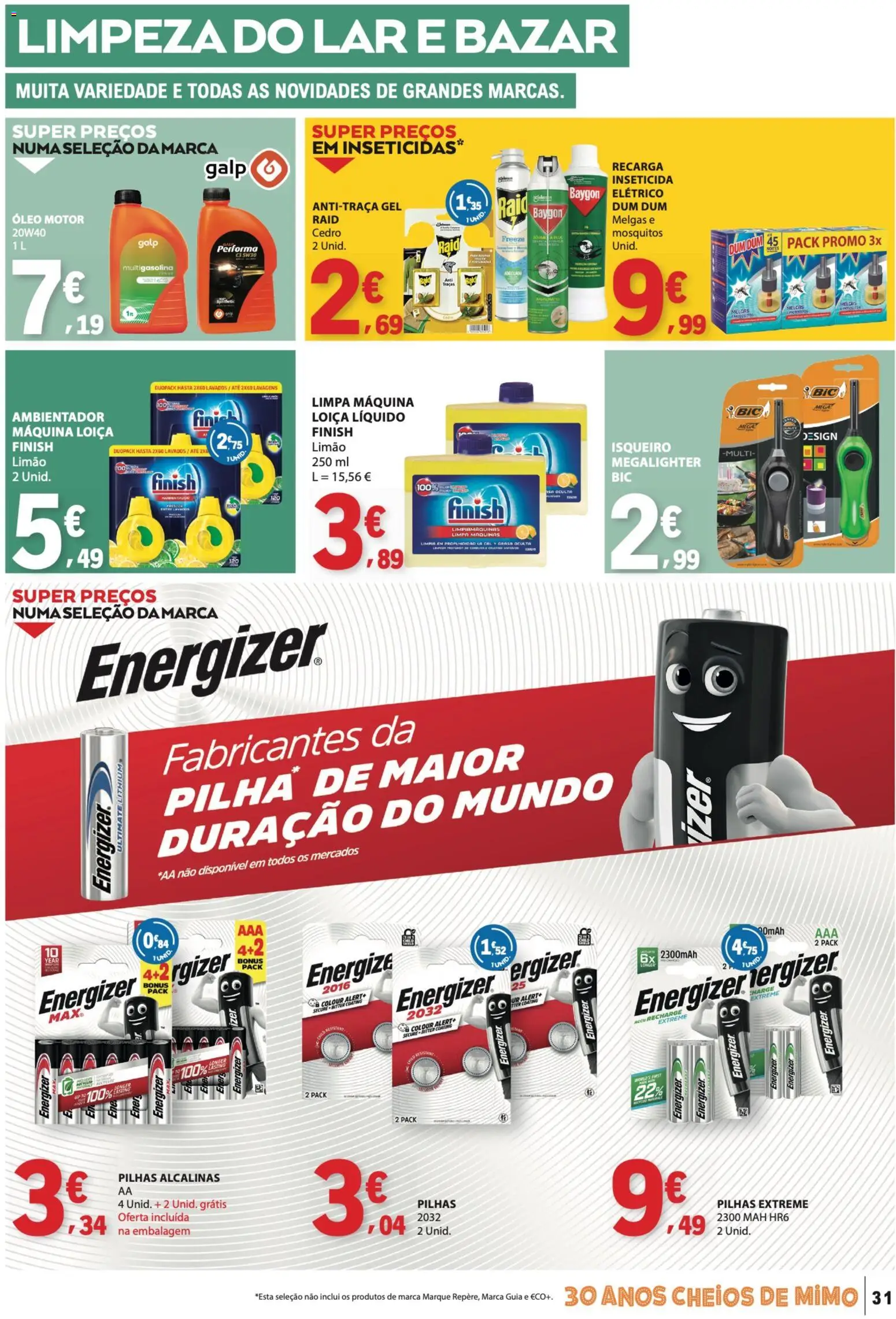 E.Leclerc folheto │ válido de 28.05.2026 | Página: 31 | Produtos: Inseticida, Pilhas, Óleo