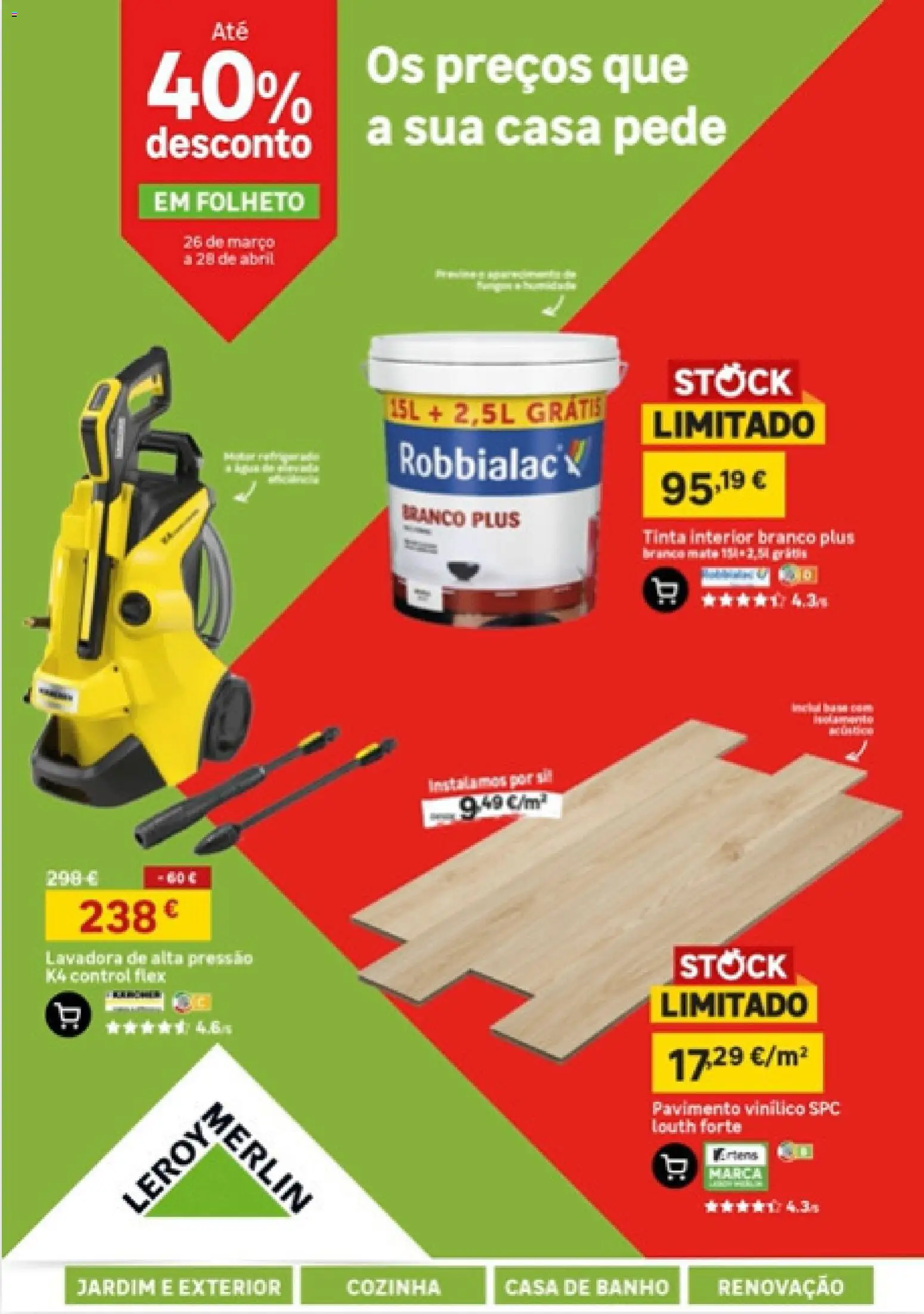 Leroy Merlin Arquipélago da Madeira │ válido de 26.03.2026 | Página: 1 | Produtos: Tinta, Casa de banho, Banho