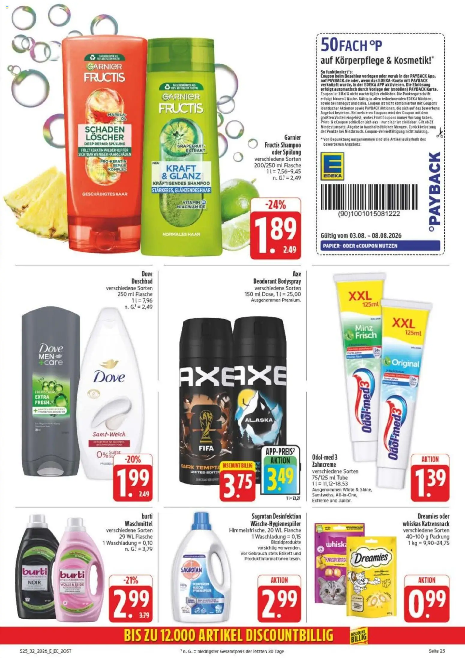 Edeka Prospekt Leipzig – gültig ab 03.08.2026 | Seite: 33 | Produkte: Shampoo, Deodorant, Grapefruit, Waschmittel