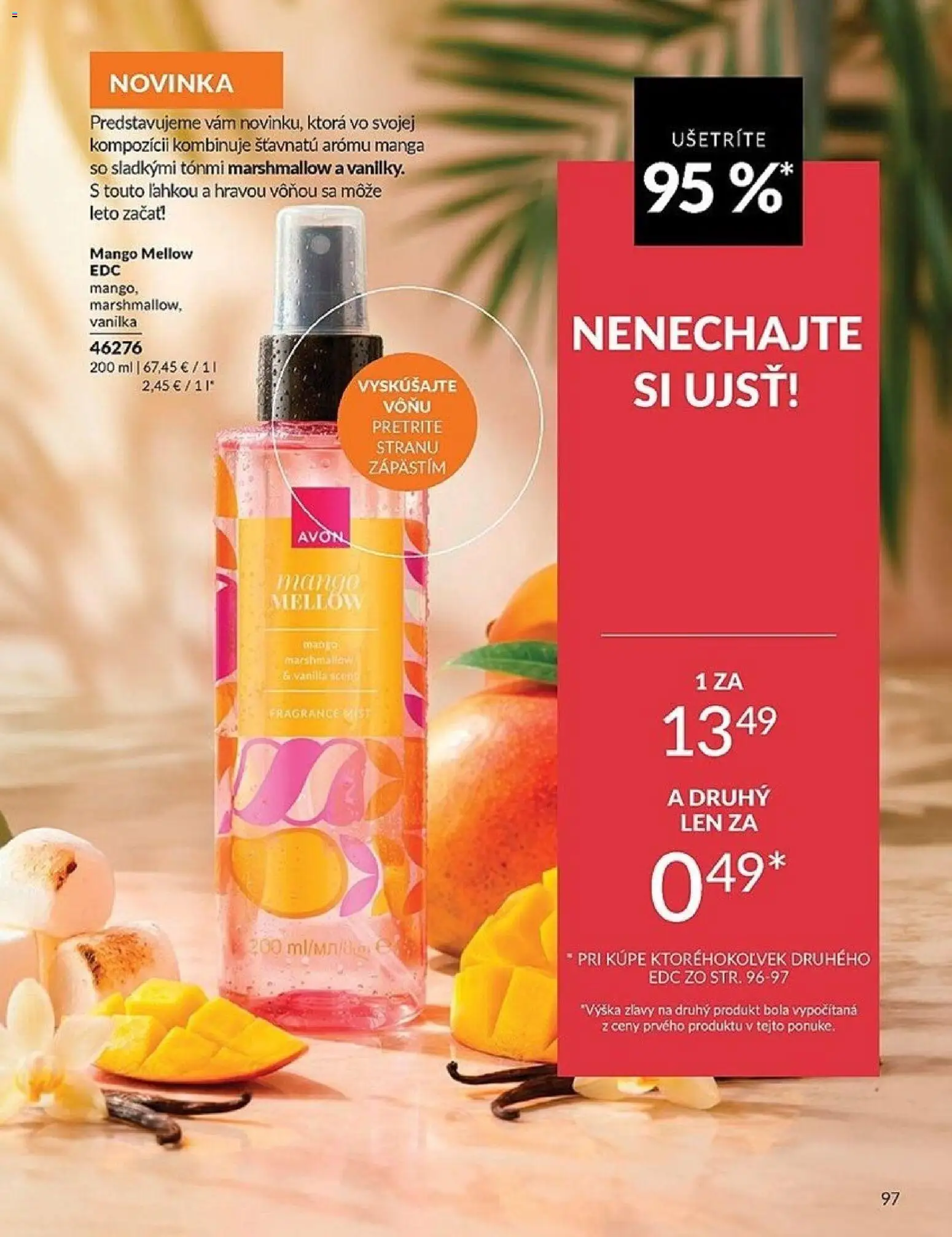 Nové Avon akcie – leták je platný od 01.06.2026 | Strana: 97 | Produkty: Mango