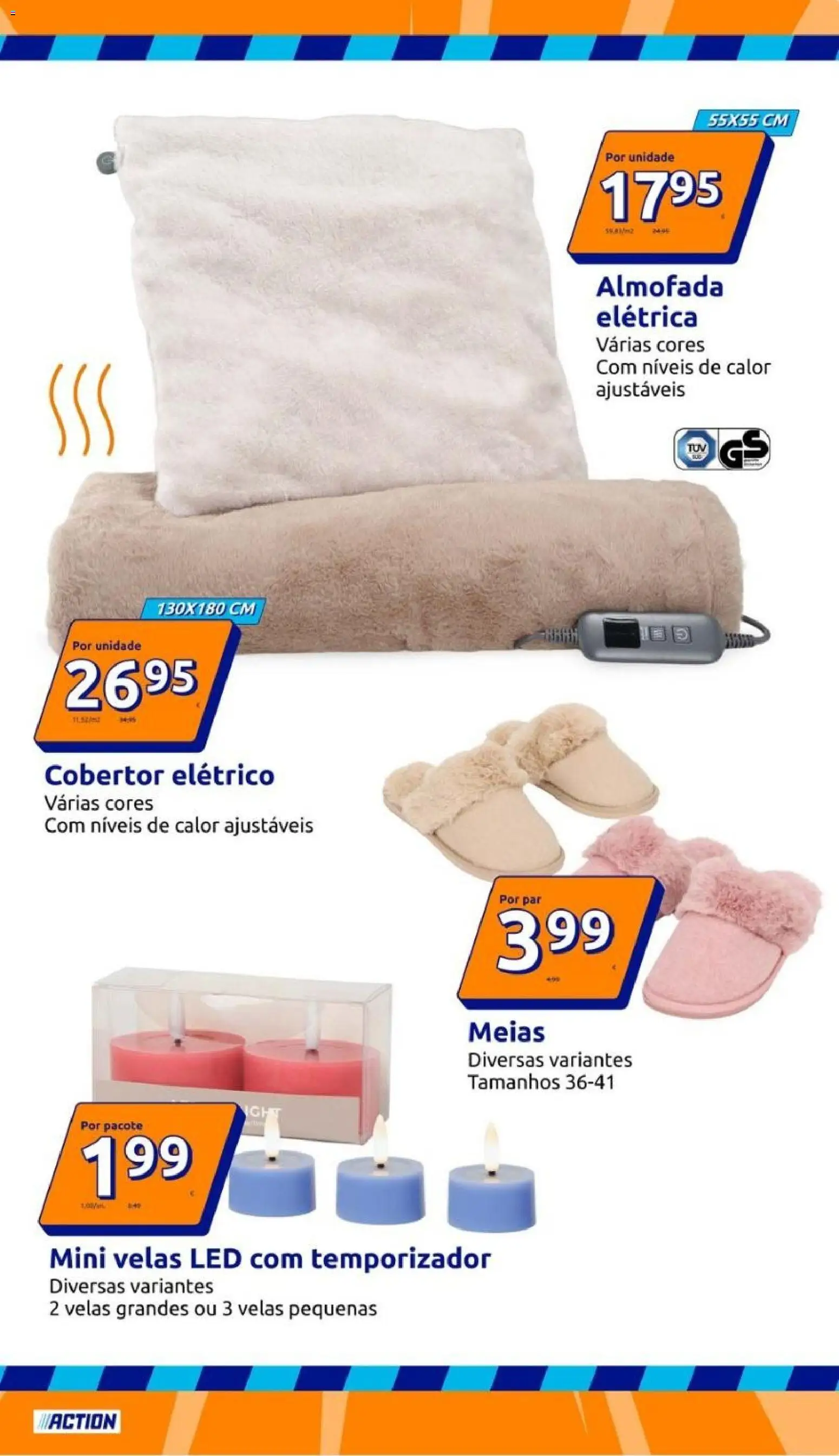 Action folheto │ válido de 23/09/2026 | Página: 9 | Produtos: Almofada, Cobertor, Meias, Velas