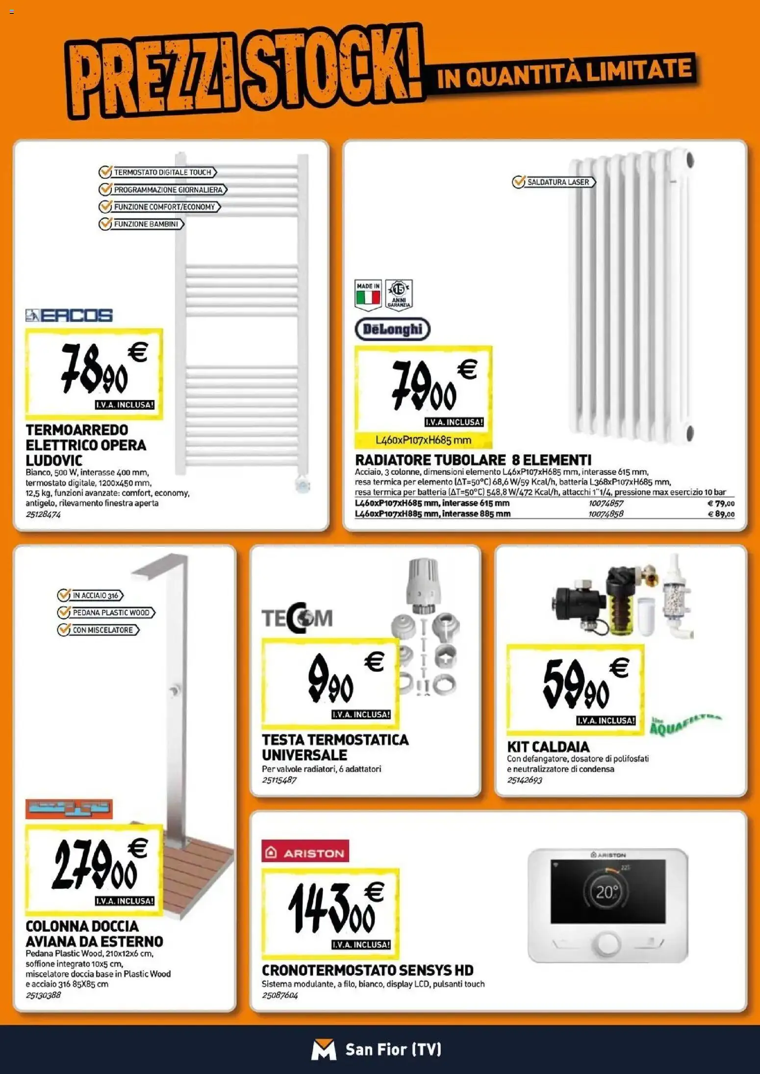 Nuovo TECNOMAT catalogo San Fior dal 27/08/2026 > offerte anteprima 🛍️ | Pagina: 6 | Prodotti: Caldaia, TV, Miscelatore, Batteria