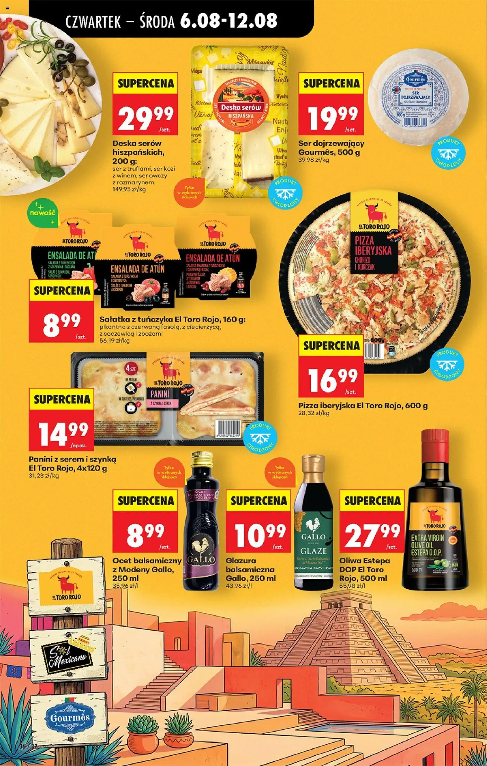 Biedronka gazetka od czwartku od 06.08.2026 | Strona: 62 | Produkty: Ocet, Ser dojrzewający, Pizza, Soczewica