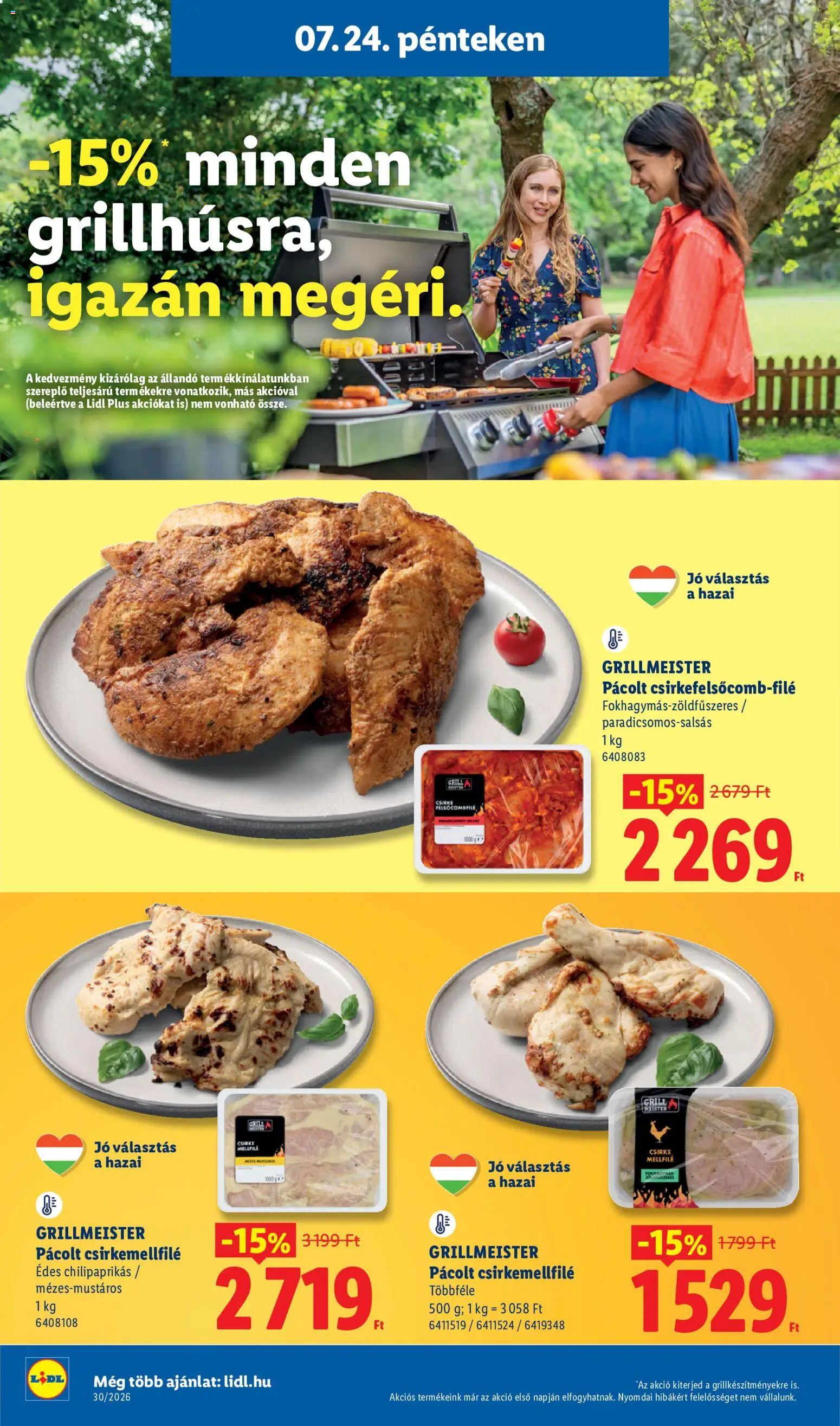 Lidl akciós ujság - amely érvényes a következő dátumtól: 2026.07.23. | Oldal: 38 | Termékek: Grill, Csirke, Mellfilé, Csirkemellfilé