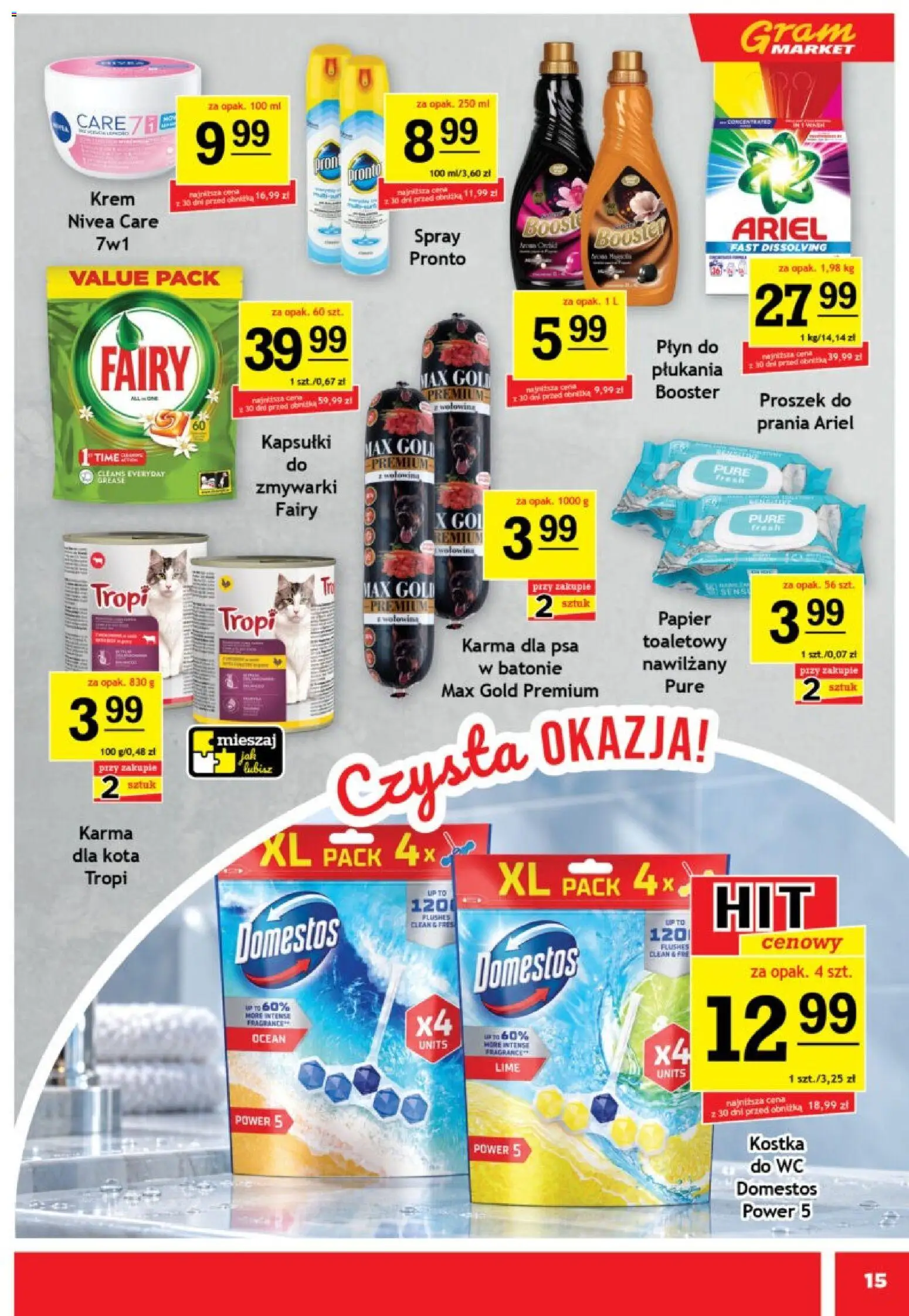 Gram Market gazetka od 30.09.2026 | Strona: 15 | Produkty: Kapsułki, Kostka do WC, Fairy, Karma