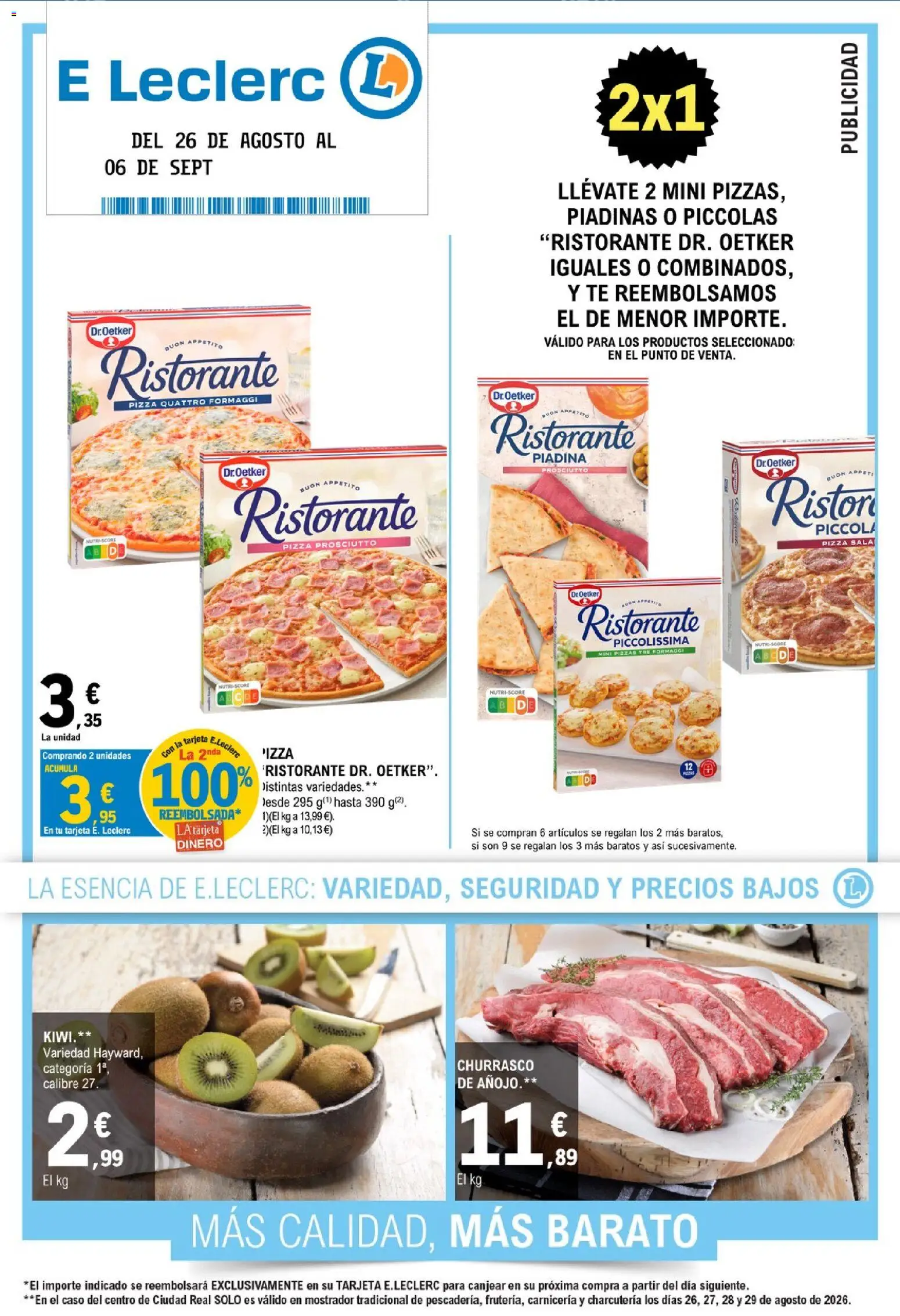 E.Leclerc - Pamplona │ válido desde el 26/08/2026 | Página: 1 | Productos: Pizza, Té