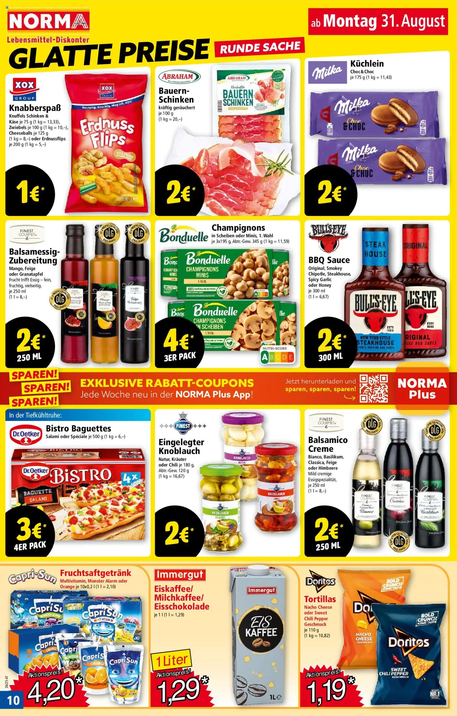 Norma Flugblatt gültig ab 31.08.2026 | Seite: 10 | Produkte: Knoblauch, Zutaten, Salami, Multivitamin