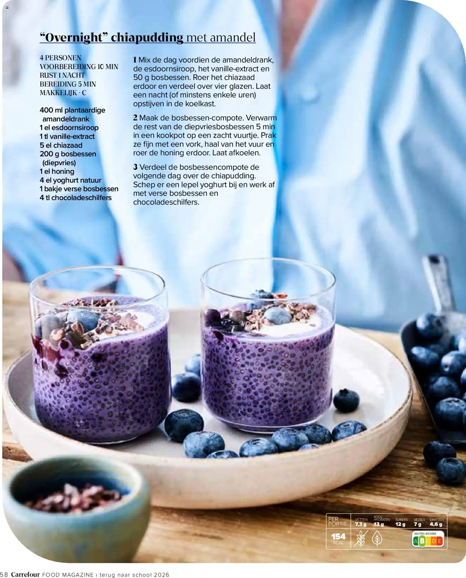 {H1} | Pagina: 58 | Producten: Honing, Dessert, Bosbessen, Kool