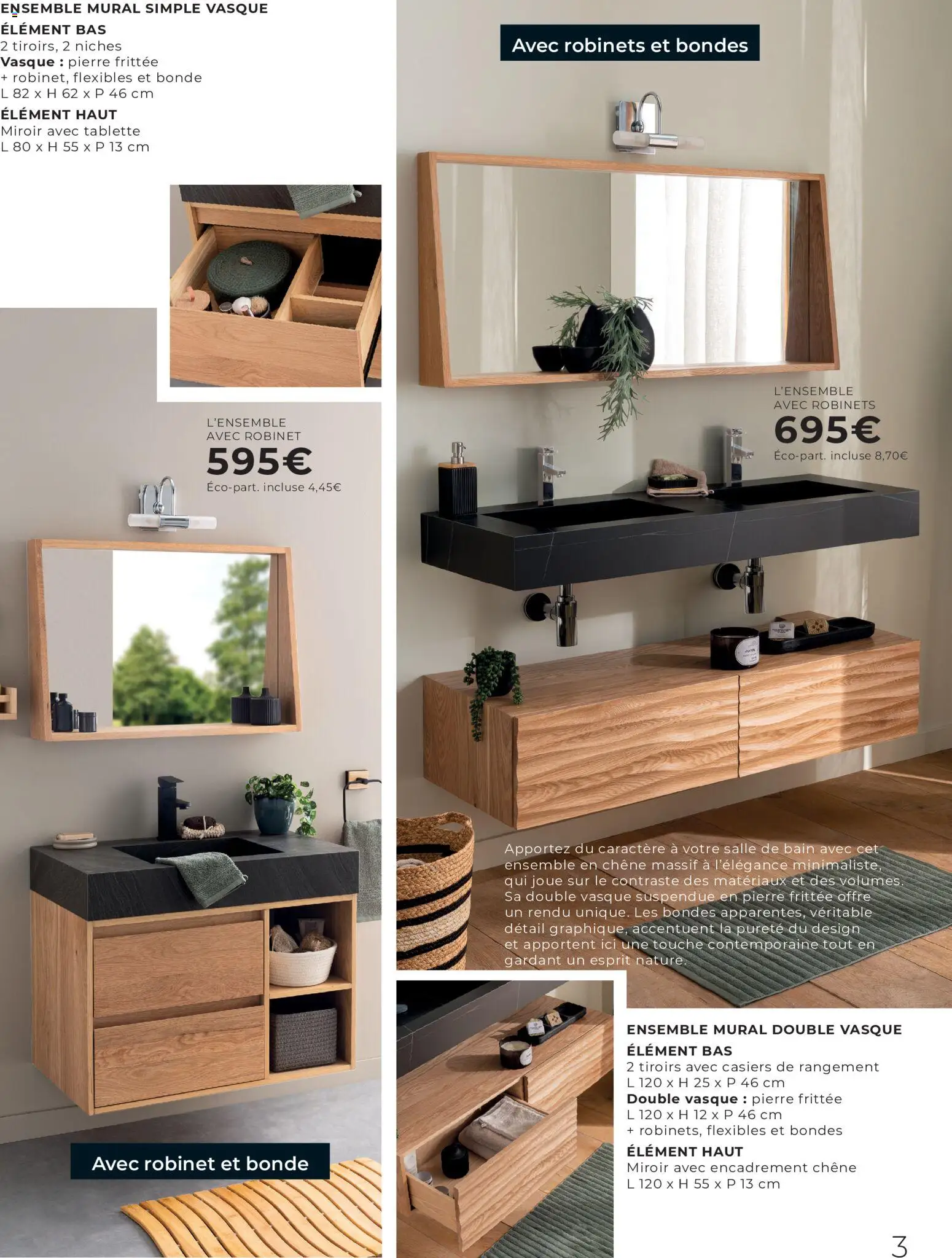 {H1} | Page: 3 | Produits: Tablette, Robinet, Tiroirs, Miroir