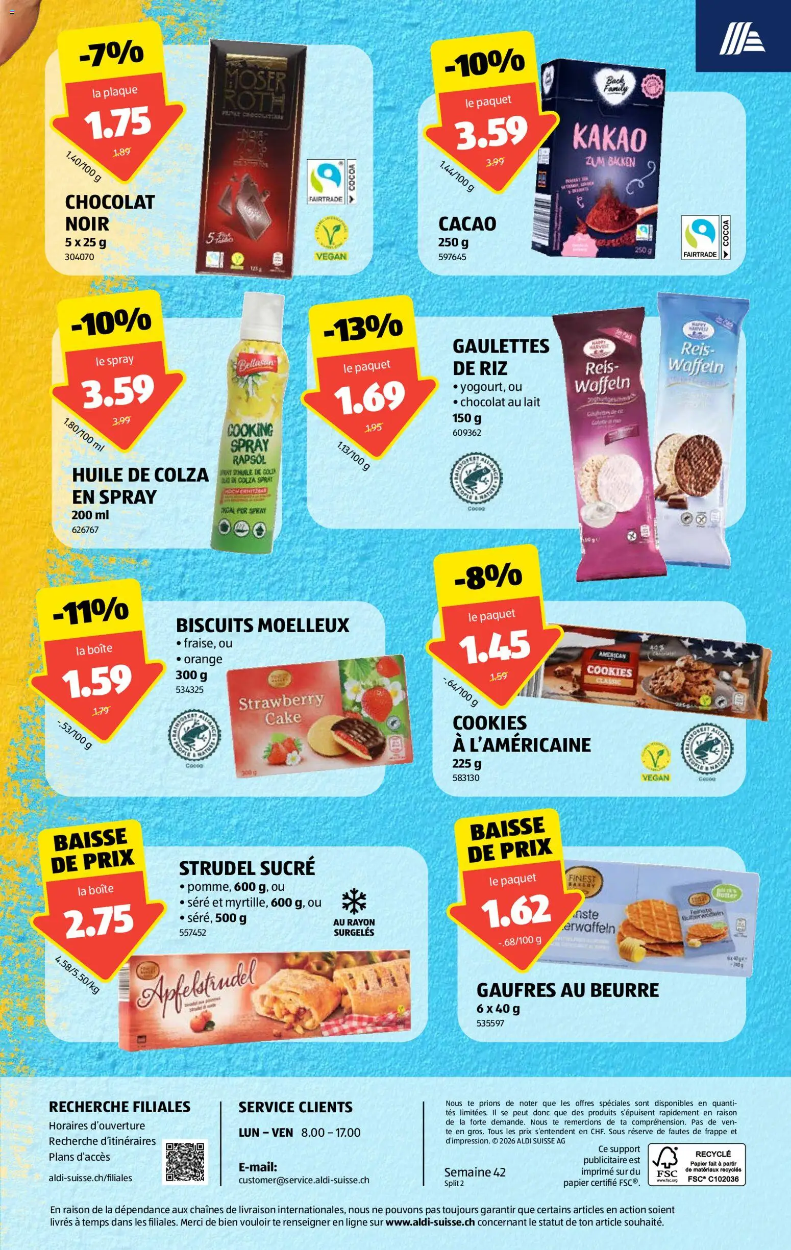 Aldi aktionen FR – gültig ab 15.10.2026 | Seite: 9 | Produkte: Rapsöl, Waffeln, Butter, Reis