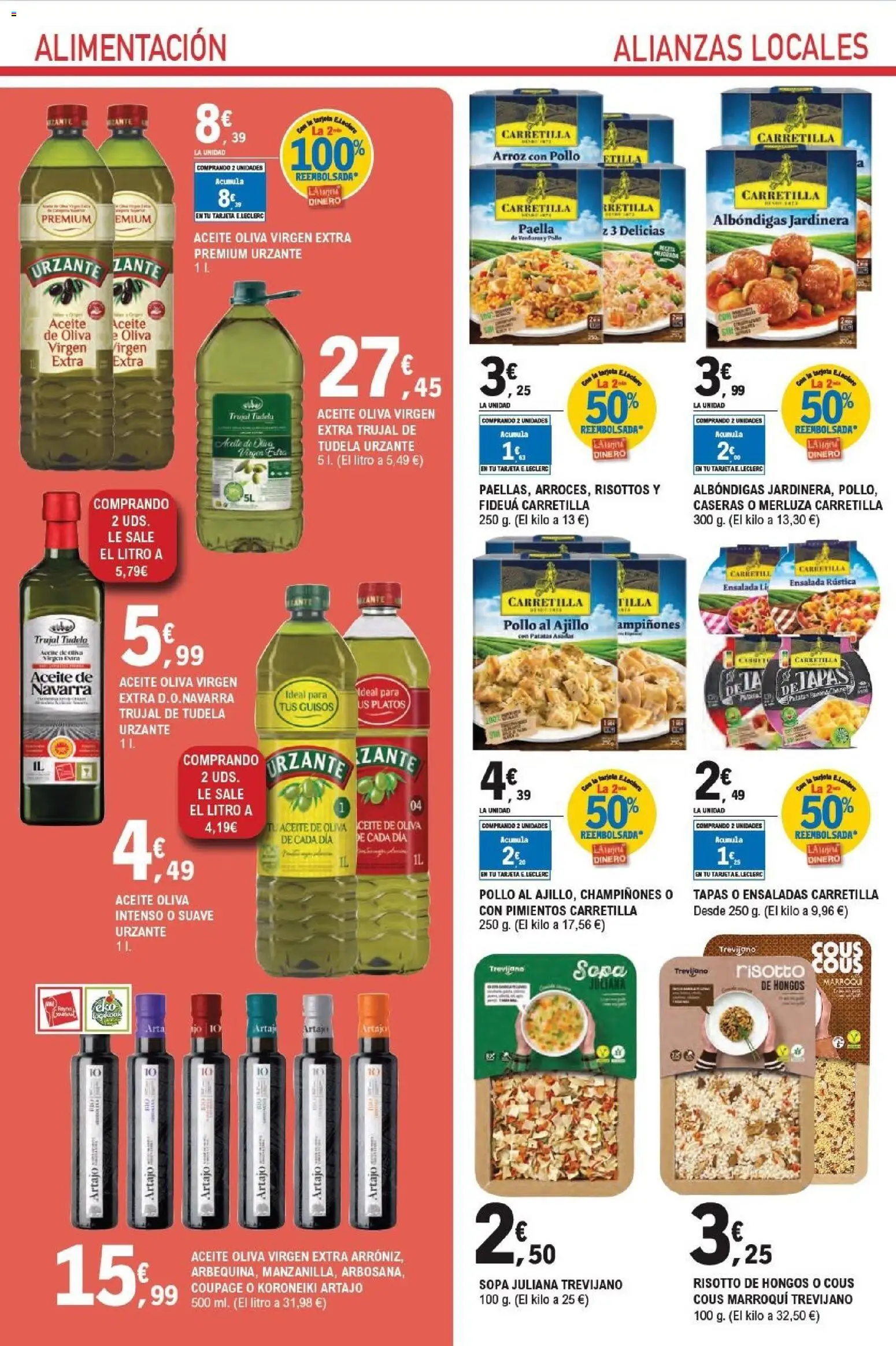 E.Leclerc Alianzas Locales │ válido desde el 20.05.2026 | Página: 26 | Productos: Jardinera, Arroz, Aceite de oliva, Ensalada