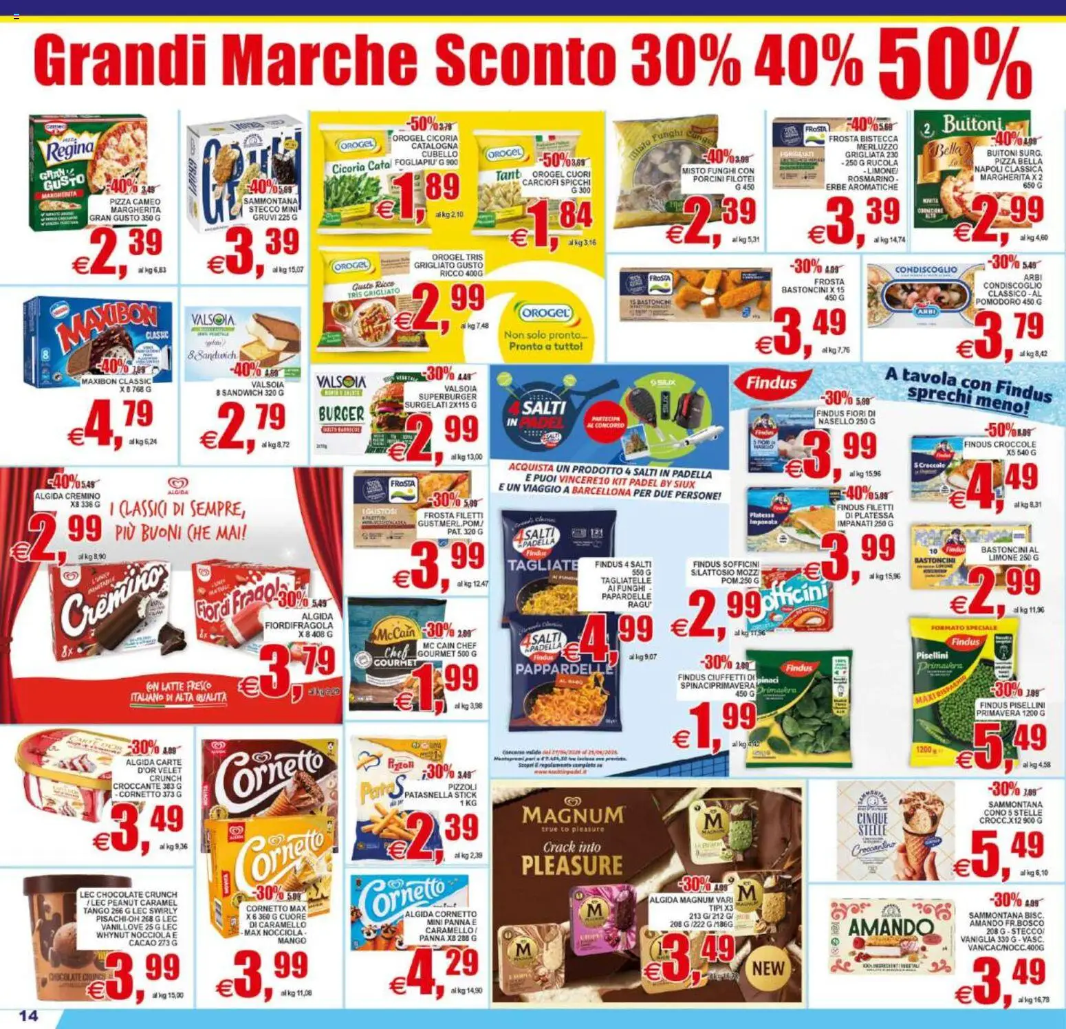 Volantino Pewex del 29.05.2026 | Pagina: 14 | Prodotti: Pizza, Tagliatelle, Cacao, Nasello