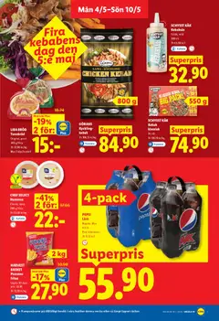 Lidl erbjudanden - Förhandsvisning av reklamblad från butik Lidl aktuell från 04.05.2026 | Sida: 7 | Produkter: Tunnbröd, Pepsi, Bröd, Pommes frites