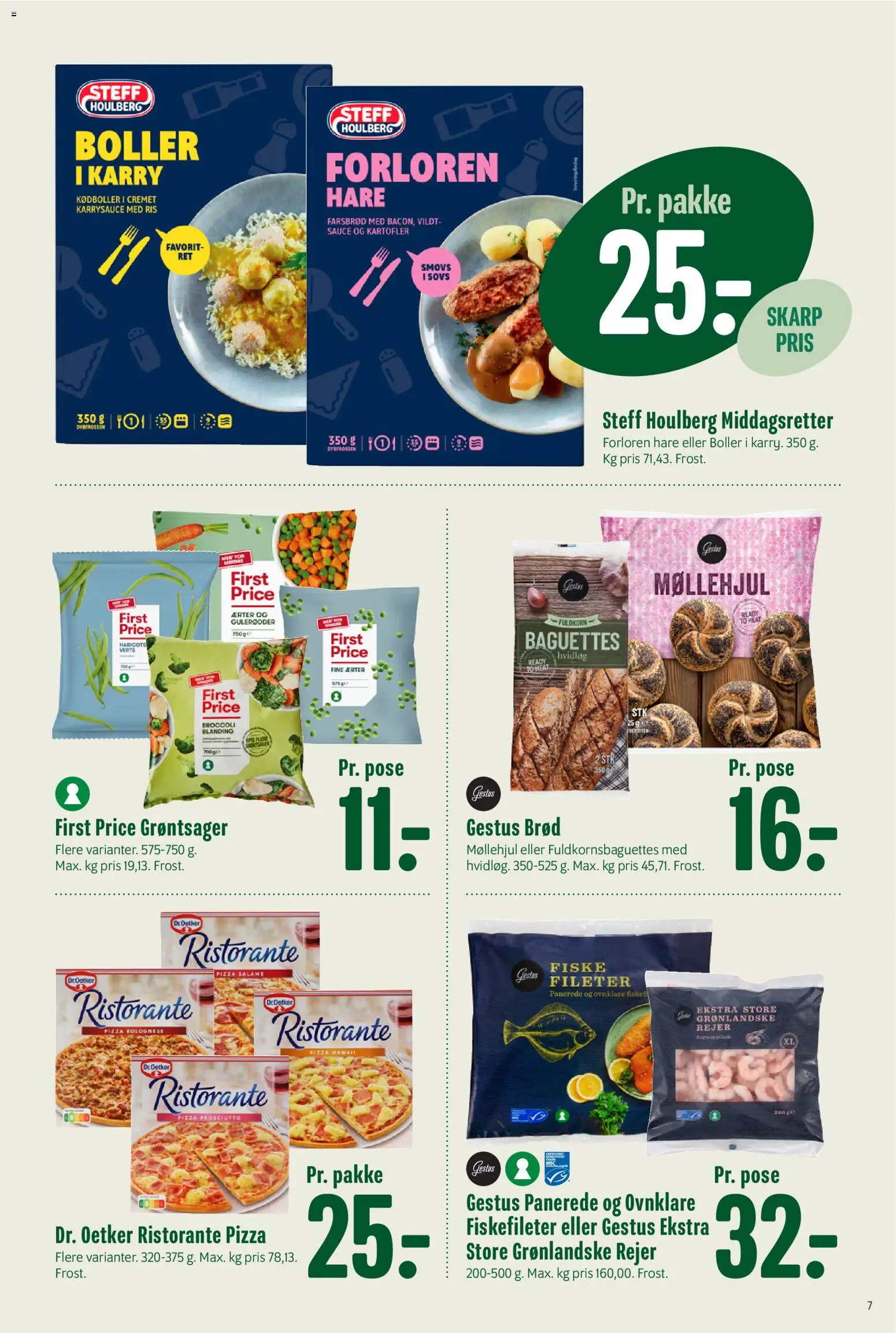 Min Købmand tilbudsavis – gyldig fra 10/07/2026 | Side: 8 | Produkter: Pizza, Kartofler, Ærter, Rejer