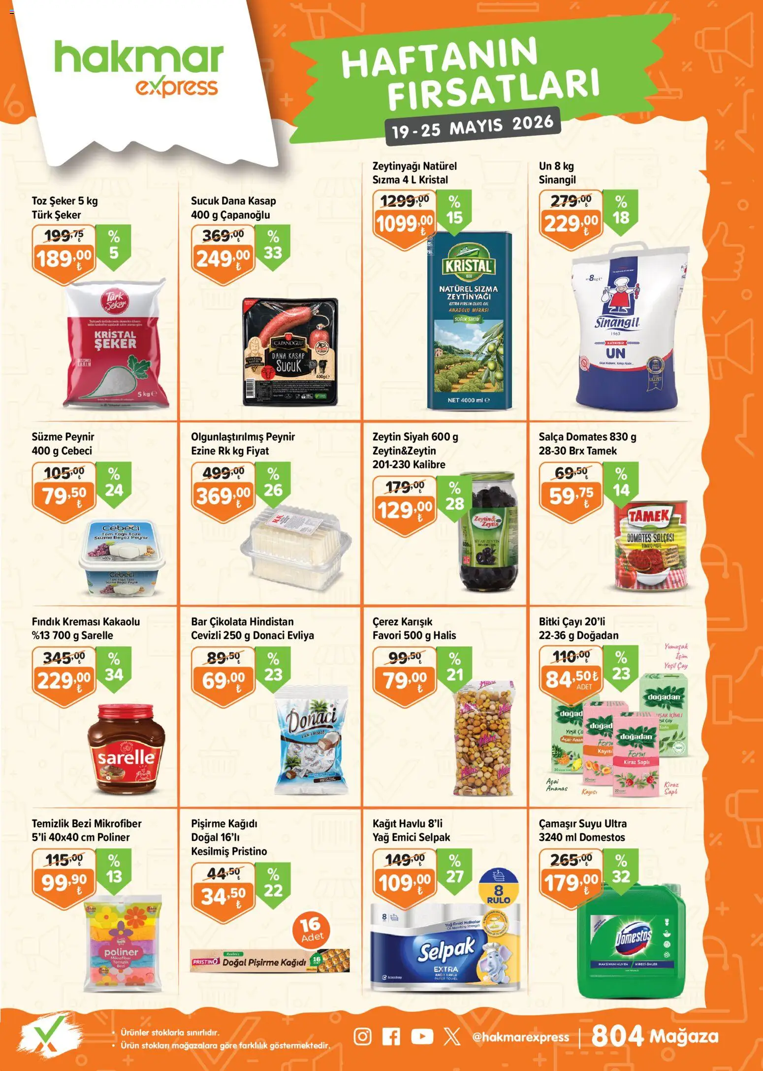Hakmar Express Katalog - 19.05.2026 tarihinden itibaren geçerlidir | Sayfa: 1 | Ürünler: Domates, Çay, Fındık, Toz şeker