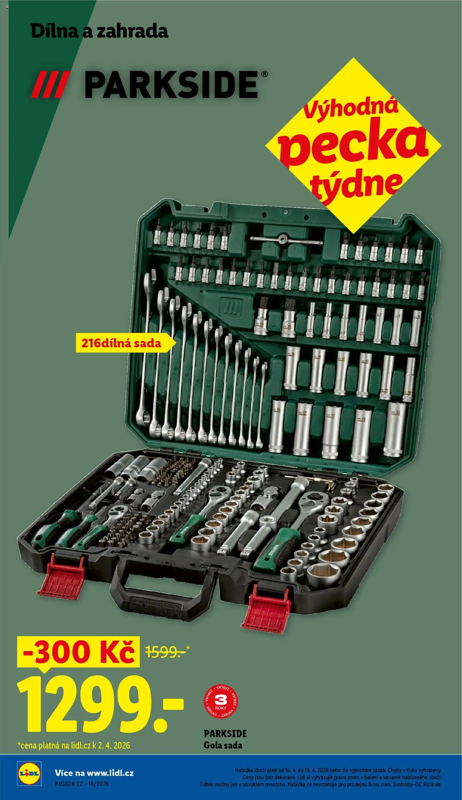 Lidl leták od 16.04.2026 | Strana: 6 | Produkty: Parkside, Zahrada, Gola sada