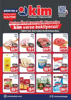 31 Temmuz 2026 tarihinden itibaren geçerli olan Kim Market kataloğu önizlemesi
