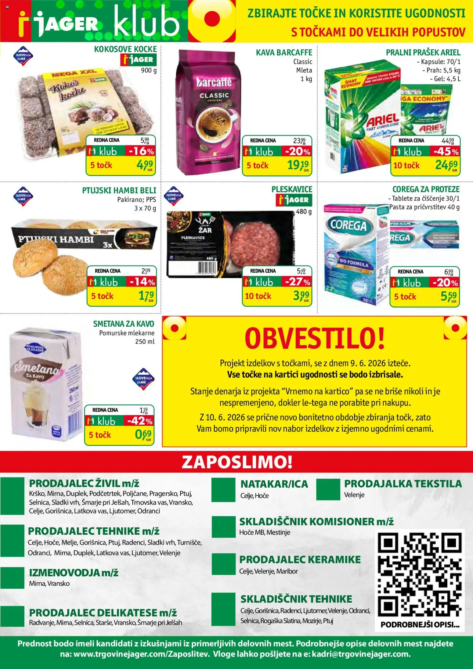 Novi Jager katalog ponudbe – veljaven od 03.06.2026 | Stran: 13 | Izdelki: Pralni prašek, Pleskavice, Kava, Smetana