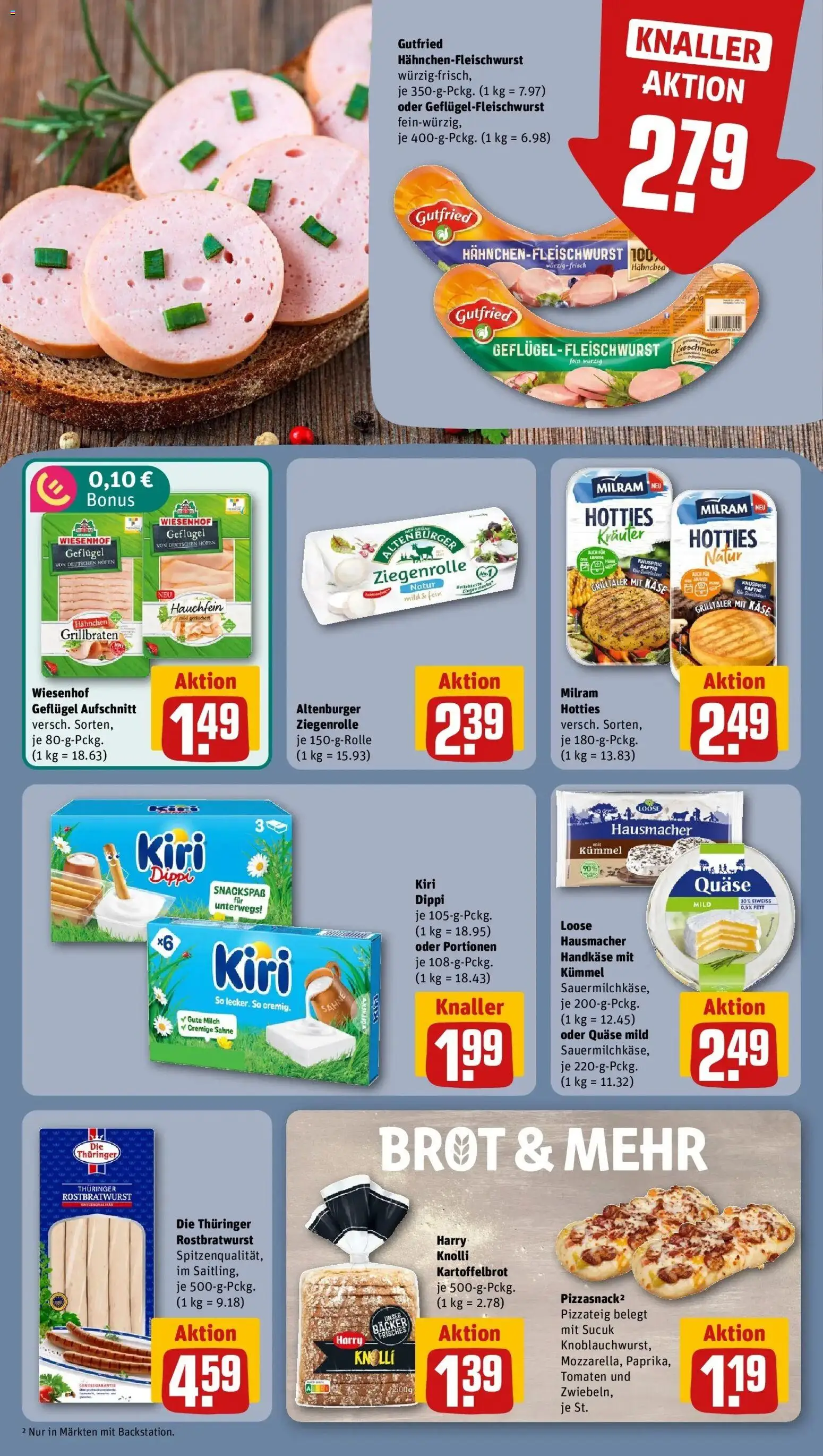 REWE Prospekt ab 03.08.2026 zum Blättern » Angebote | Seite: 12 | Produkte: Hahnchen, Käse, Brot, Sahne