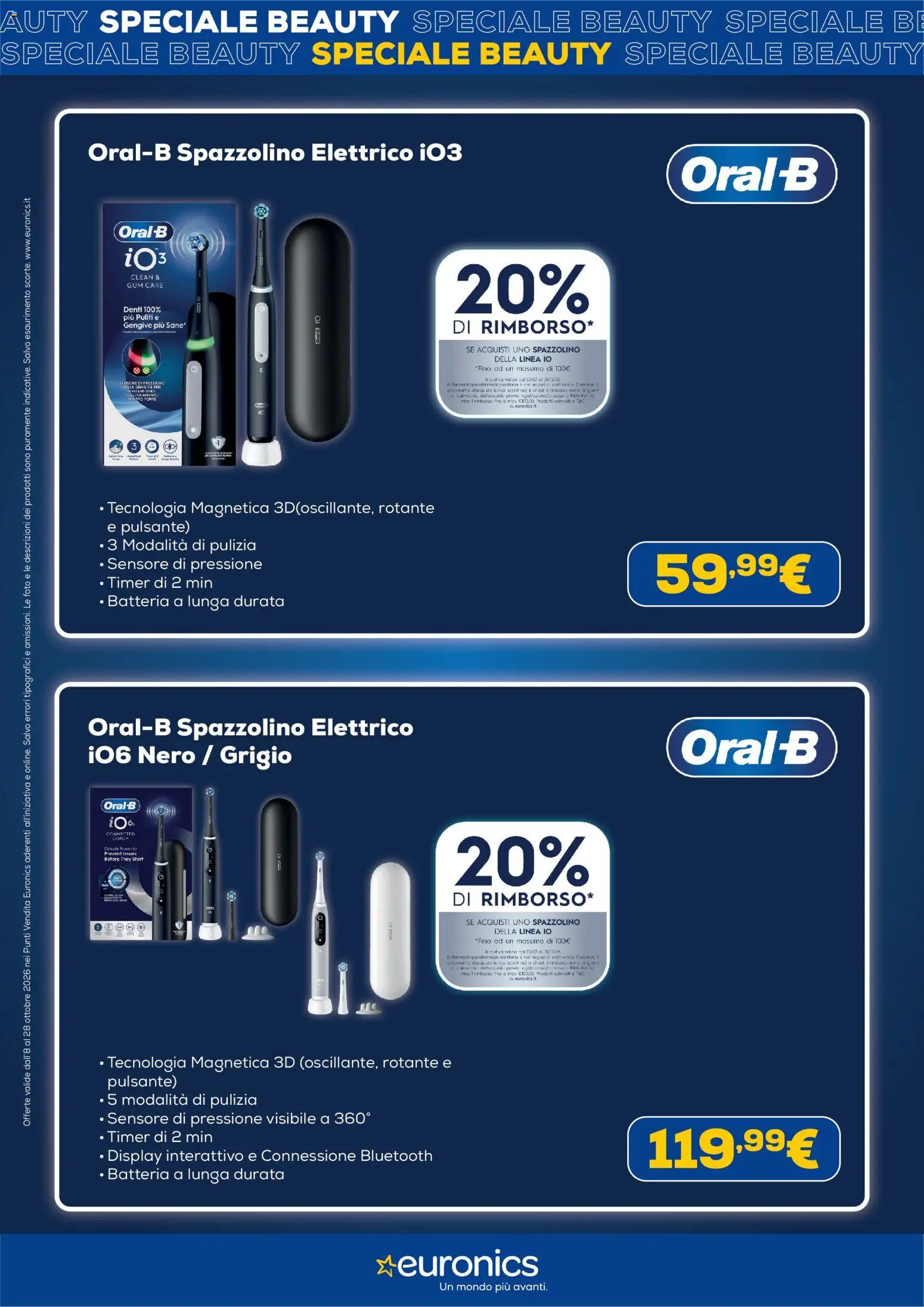 Volantino Euronics del 08/10/2026 | Pagina: 11 | Prodotti: Spazzolino, Spazzolino elettrico, Batteria