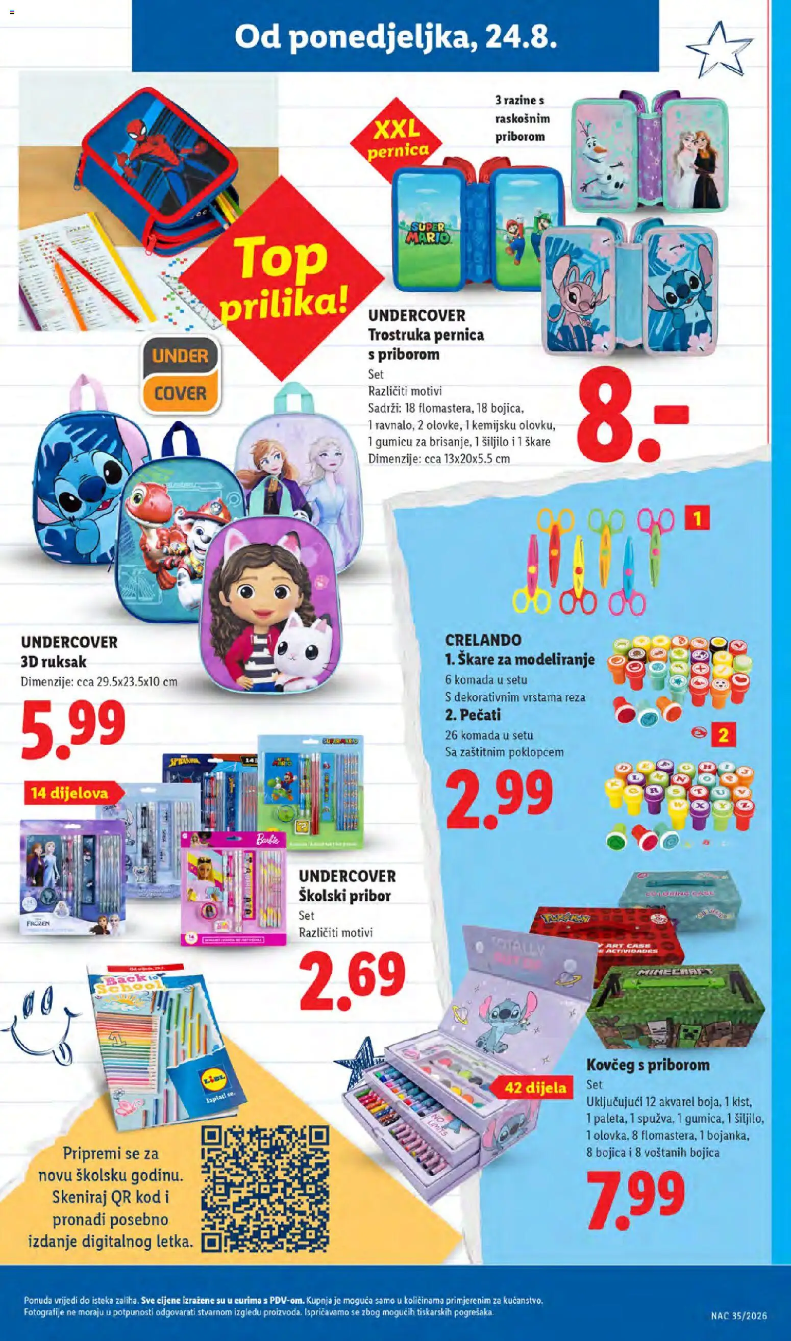 Lidl katalog | vrijedi od 24.08.2026 | Stranica: 25 | Proizvodi: Minecraft, Šiljilo, Čaše, Škare