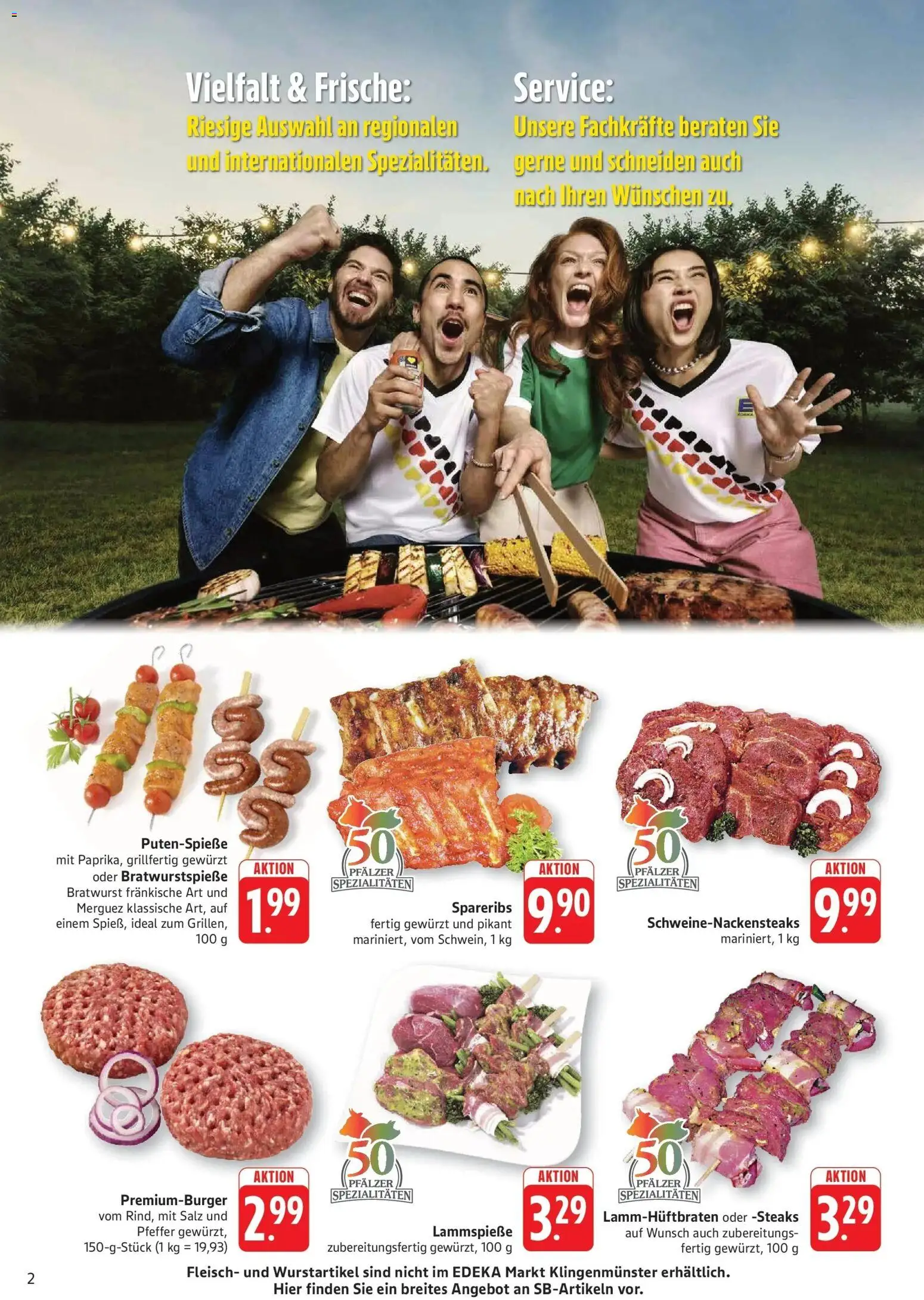 Edeka prospekt Altrip – gültig ab 29.06.2026 | Seite: 2 | Produkte: Bratwurst, Salz, Pfeffer, Fleisch