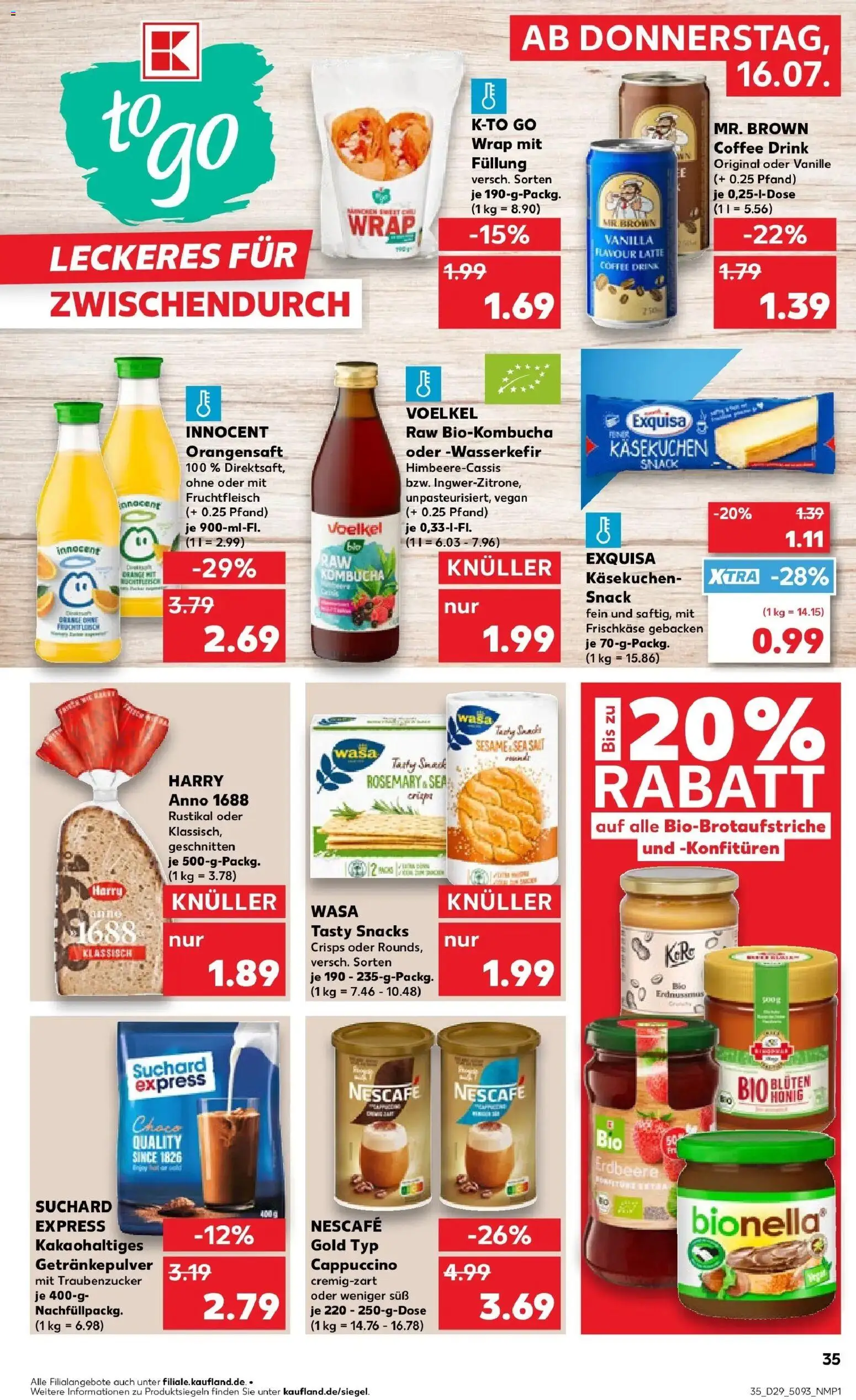 Kaufland Prospekt Mainz – gültig ab 13.07.2026 | Seite: 44 | Produkte: Nescafe, Orangensaft, Vanille, Nescafe gold