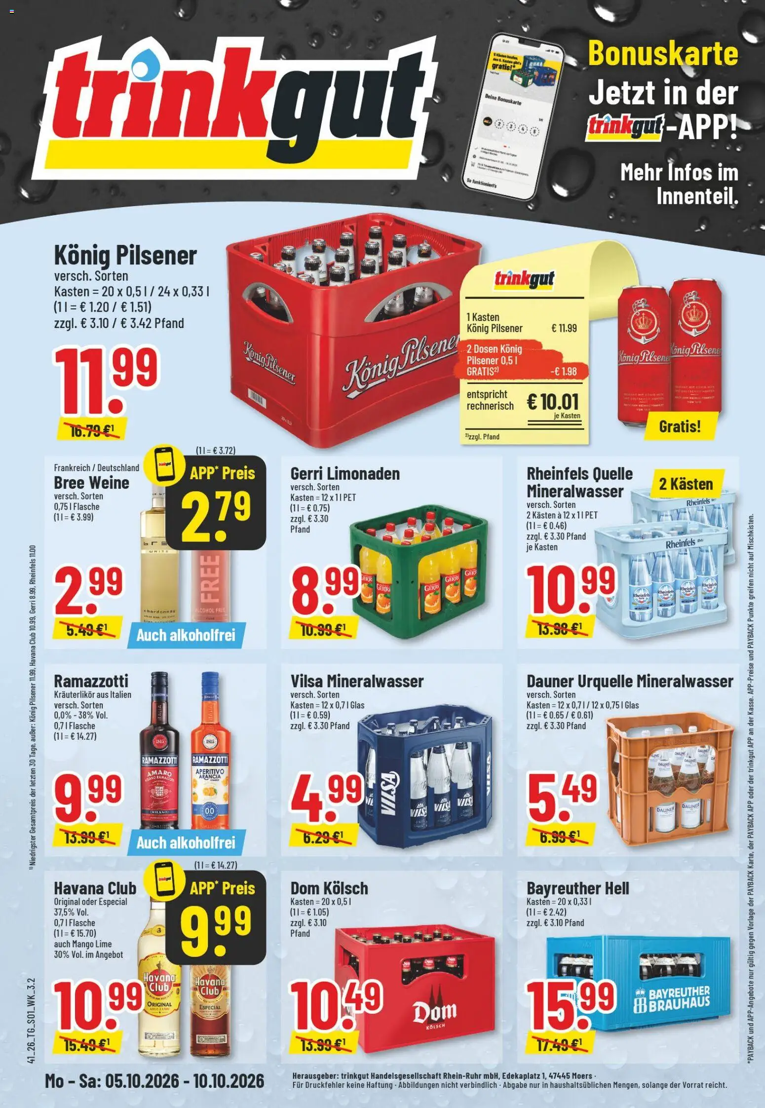 Trinkgut Prospekt – gültig ab 05.10.2026 | Seite: 1