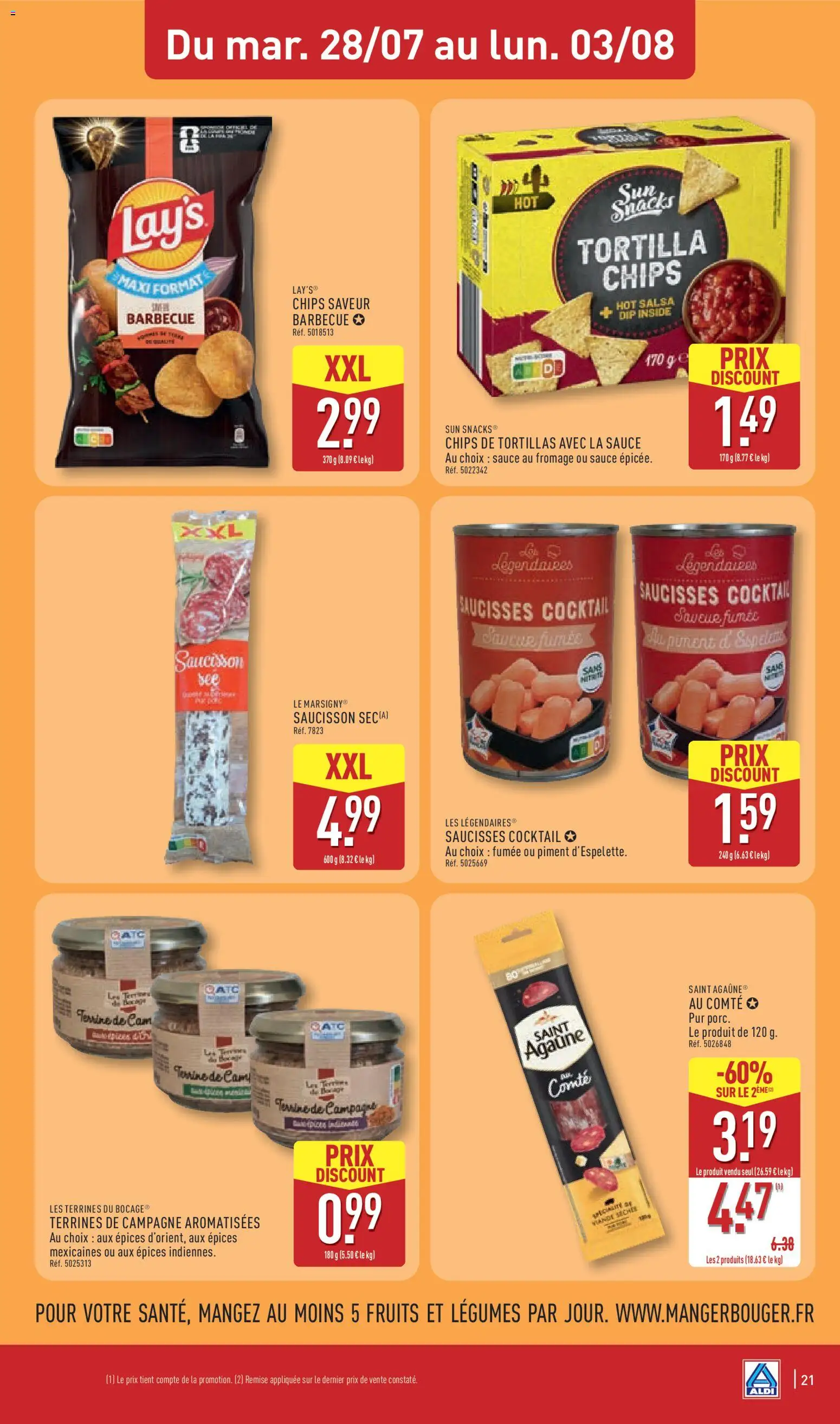 {H1} | Page: 25 | Produits: Saucisson, Fromage, Viande, Chips