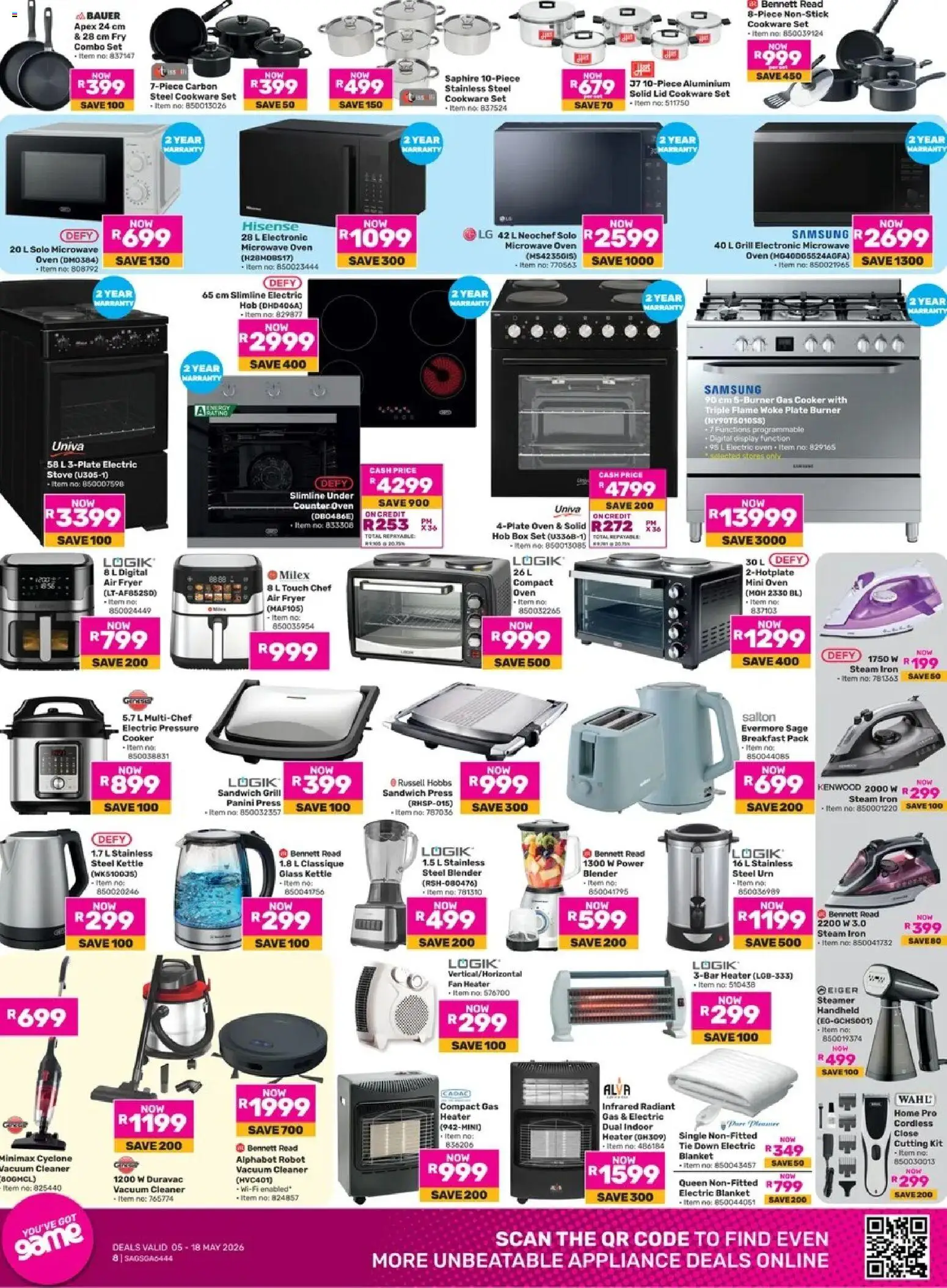 New Game catalogue – valid from 05.05.2026 | Page: 11 | Products: Grill, Kettle, Blender, Cookware
