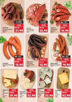 Náhled letáku JIHOČESKÁ NIVA, Sýr s modrou plísní uvnitř Fit 30% 100 g od 06.05.2026 | Strana: 17 | Produkty: Ementál, Točený salám, Maso, Chorizo