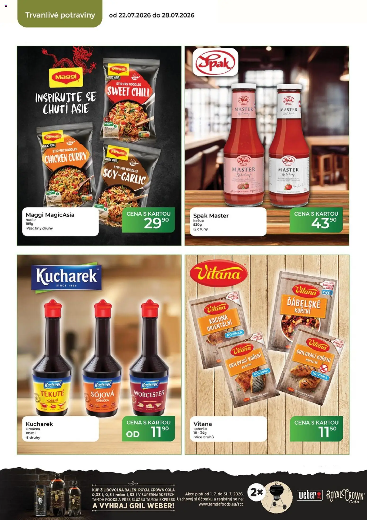Tamda Foods leták od 22.07.2026 | Strana: 40 | Produkty: Maggi, Kečup, Royal Crown Cola, Potraviny