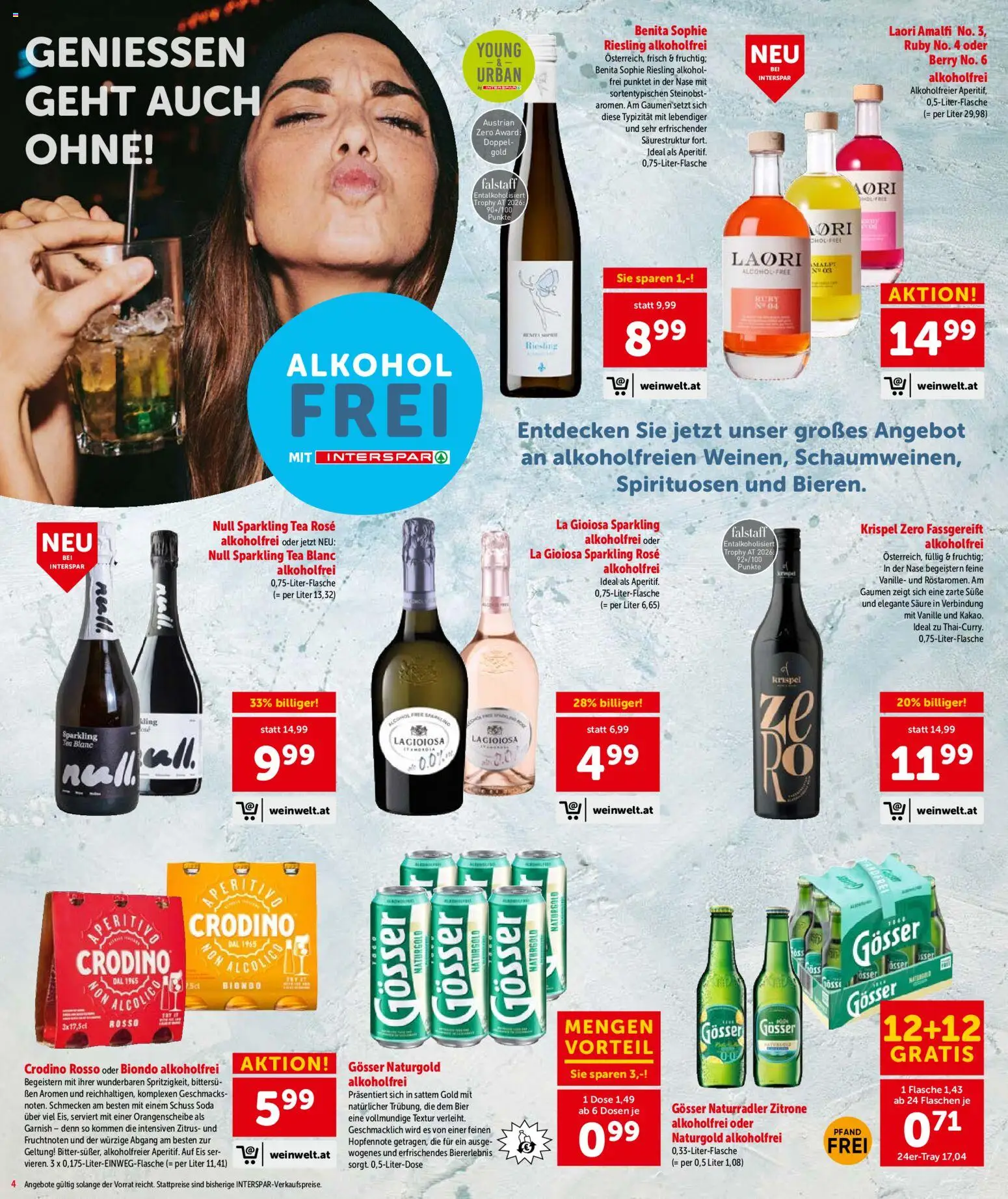 Interspar Flugblatt - Salzburg gültig ab 18.06.2026 | Seite: 4 | Produkte: Eis, Zitrone, Bier