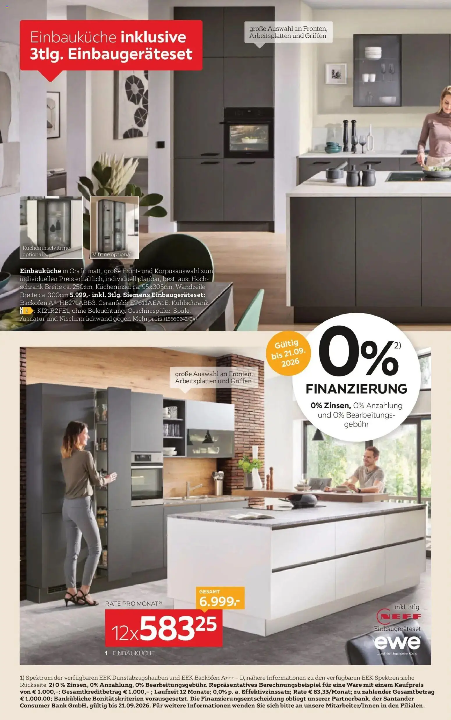 XXXLutz Küchen von 15.09.2026 - Aktuelle Angebote | Seite: 2 | Produkte: Kühlschrank, Schrank