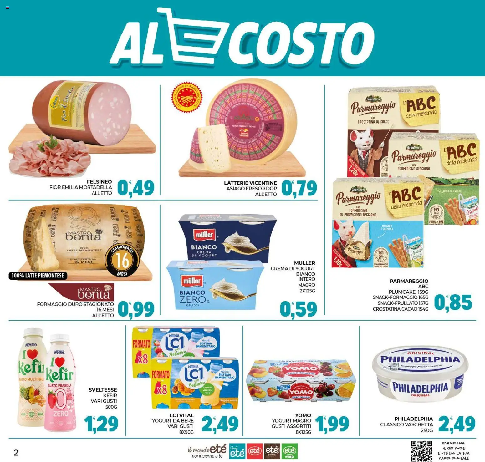 Volantino Eté del 22/09/2026 | Pagina: 2 | Prodotti: Kefir, Cacao, Parmigiano reggiano, Formaggio duro
