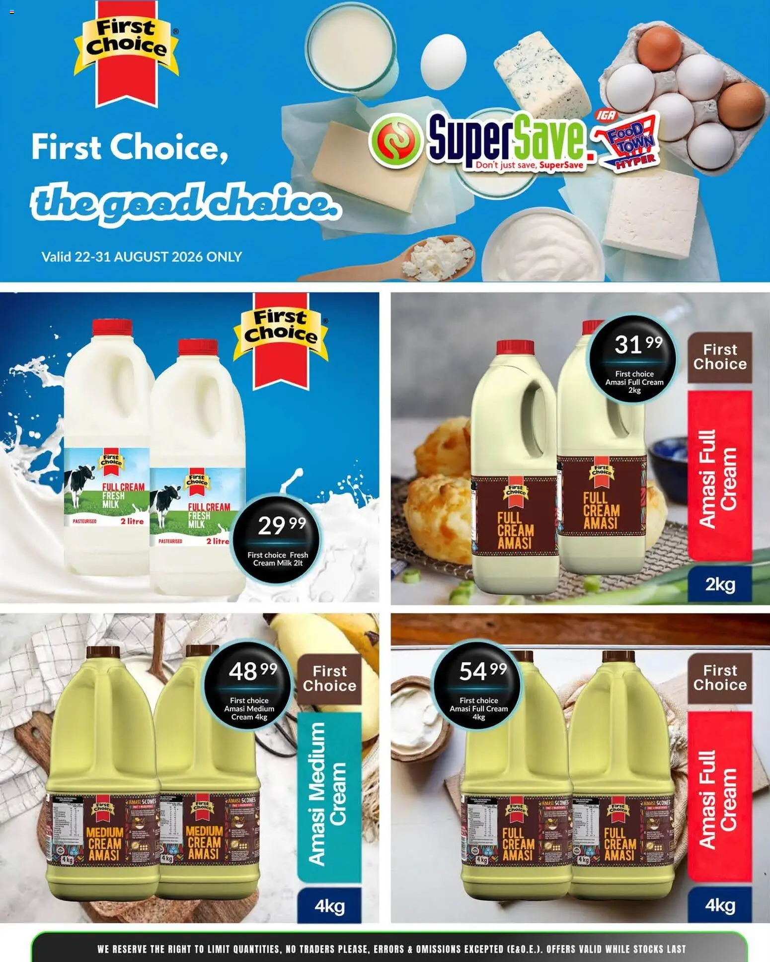 New Super Save catalogue – valid from 22/08/2026 | Page: 28 | Products: Milk, Cream cream, Cream