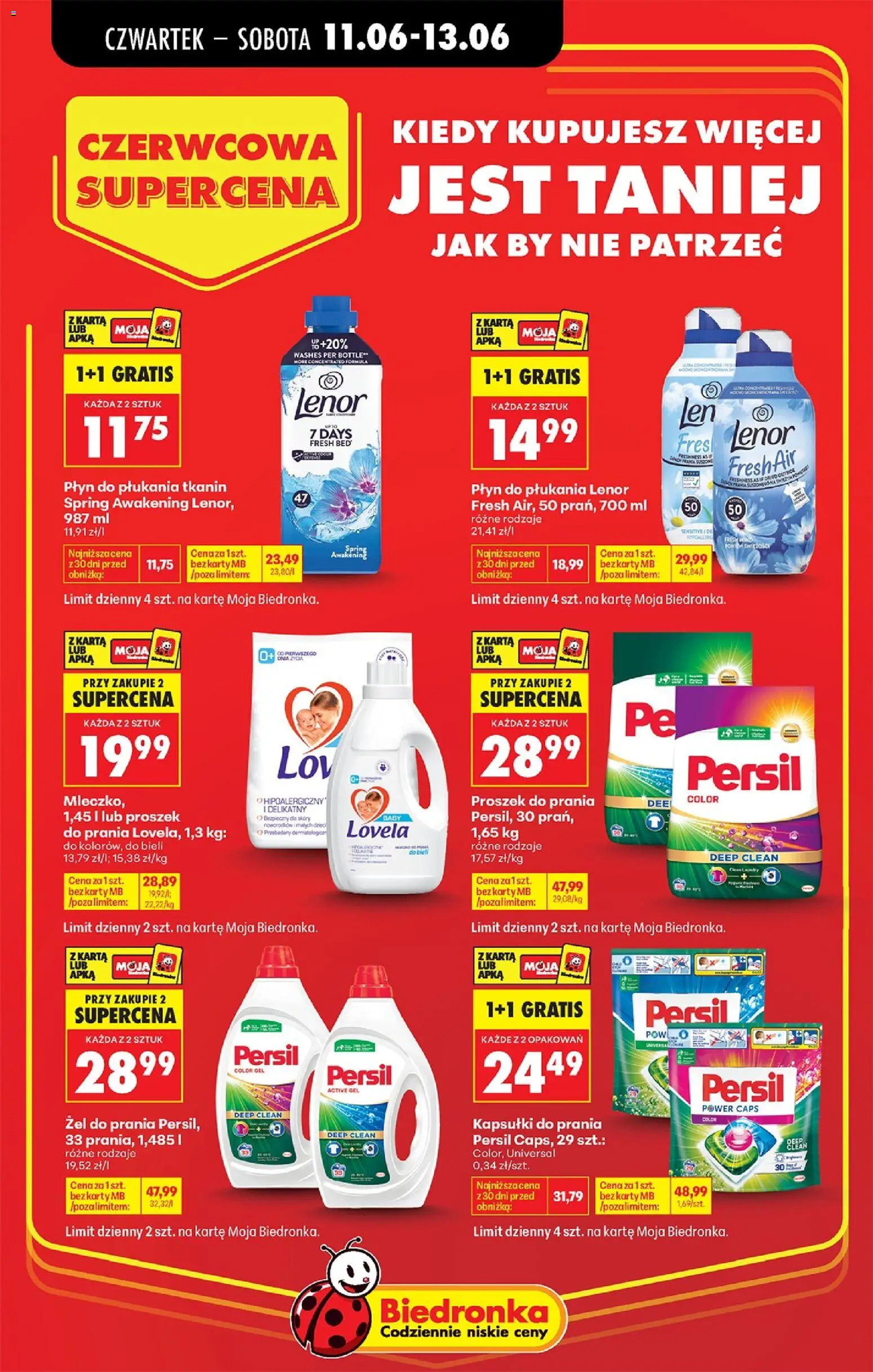 Biedronka gazetka od czwartku od 11.06.2026 | Strona: 71 | Produkty: Karta, Kapsułki do prania, Lovela, Detergent