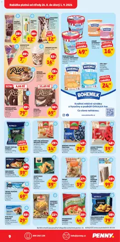 Náhled letáku JAHODY MRAZIVÁ ČERSTVOST mražené, Jahody, 750 g od 26.08.2026 | Strana: 9