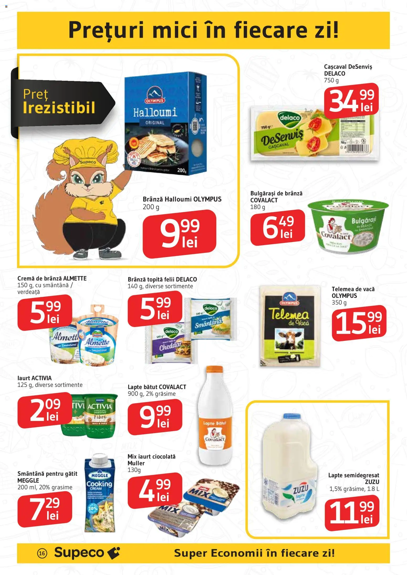 Noul catalog Supeco – valabil de la 14.05.2026 | Pagină: 16 | Produse: Light Kedi Konservesi, Cașcaval, Cremă, Smântână